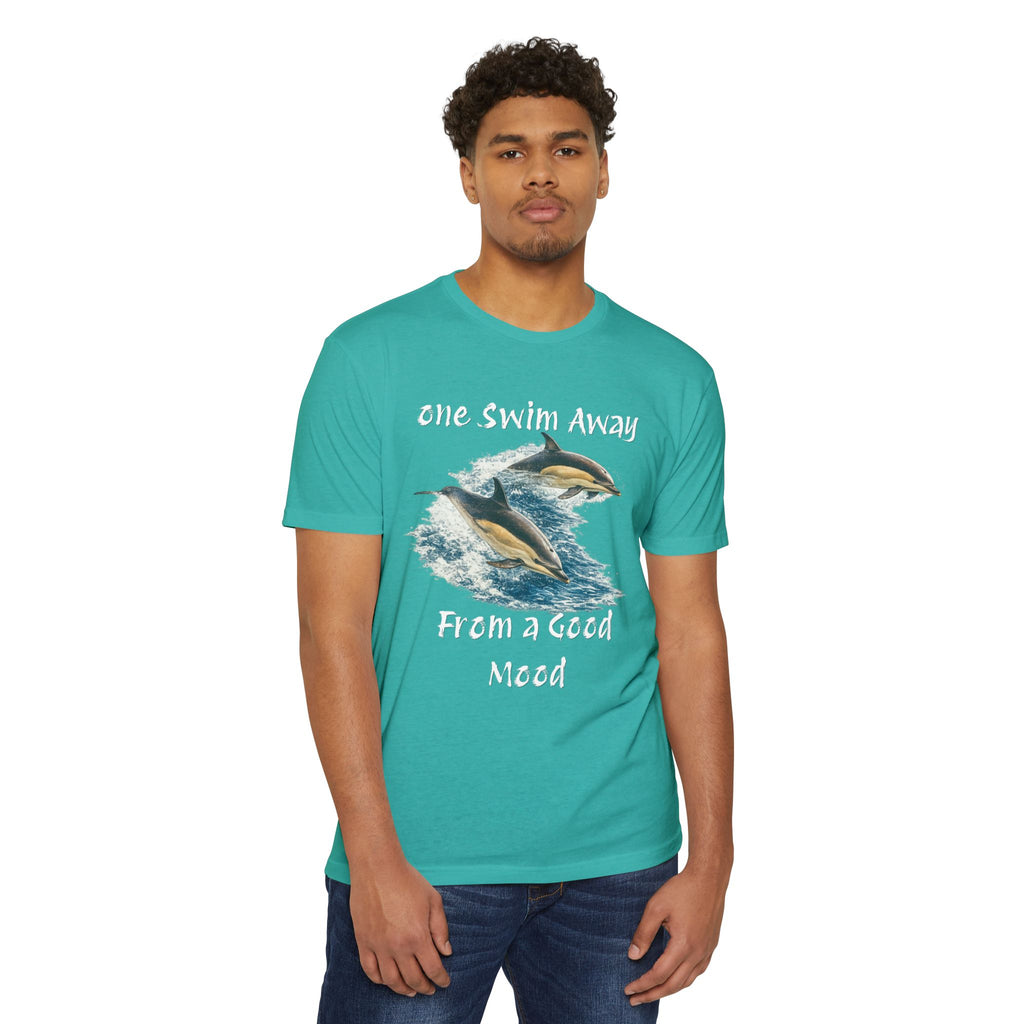One Swim Away From a Good Mood- Dolphin Relaxed Beach Tee