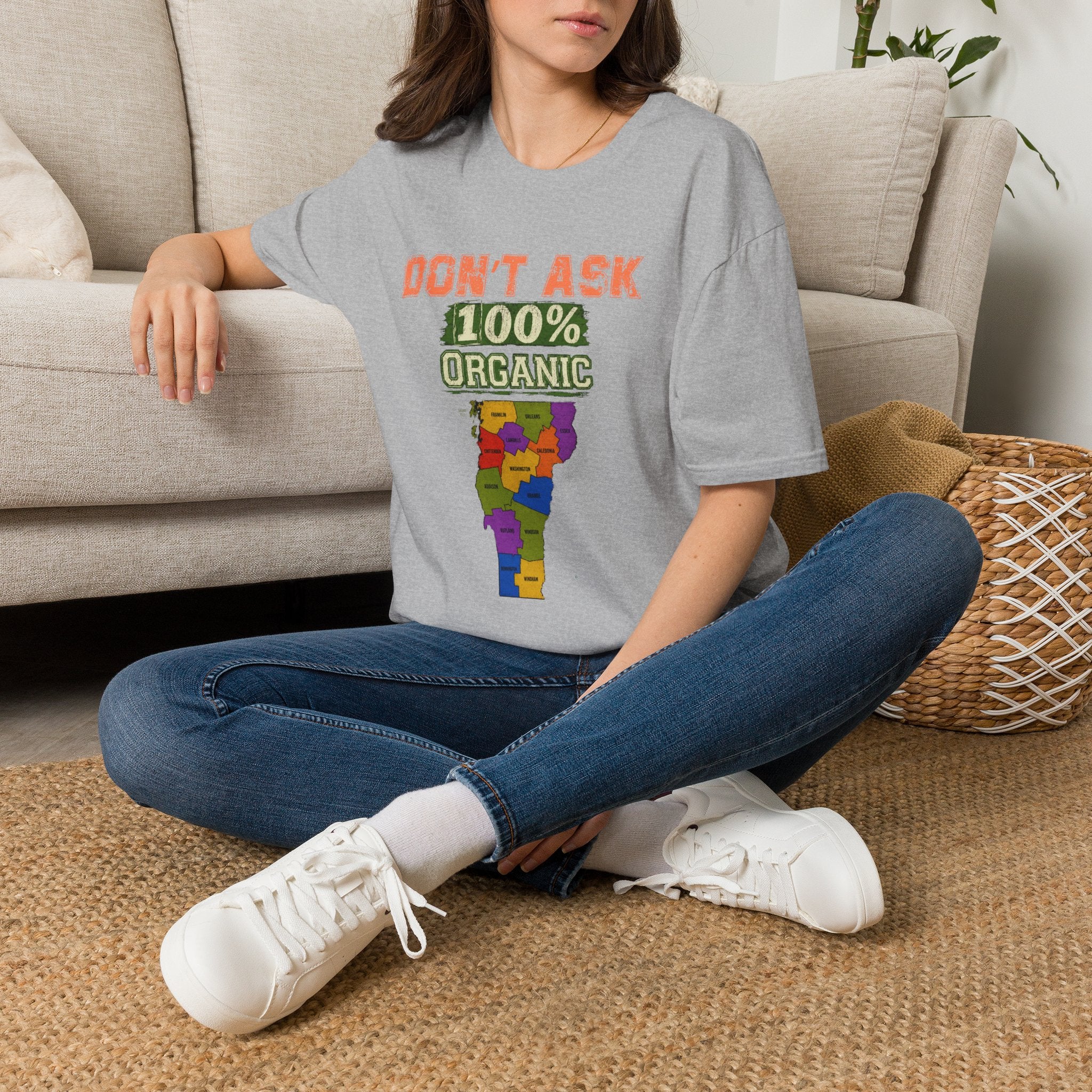 Don't Ask 100% Organic T-Shirt — Vermont Pride State Map Tee