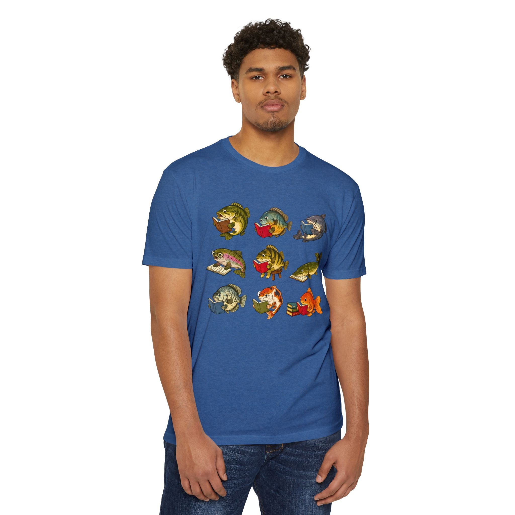 Retro Fish Reading  T-Shirt