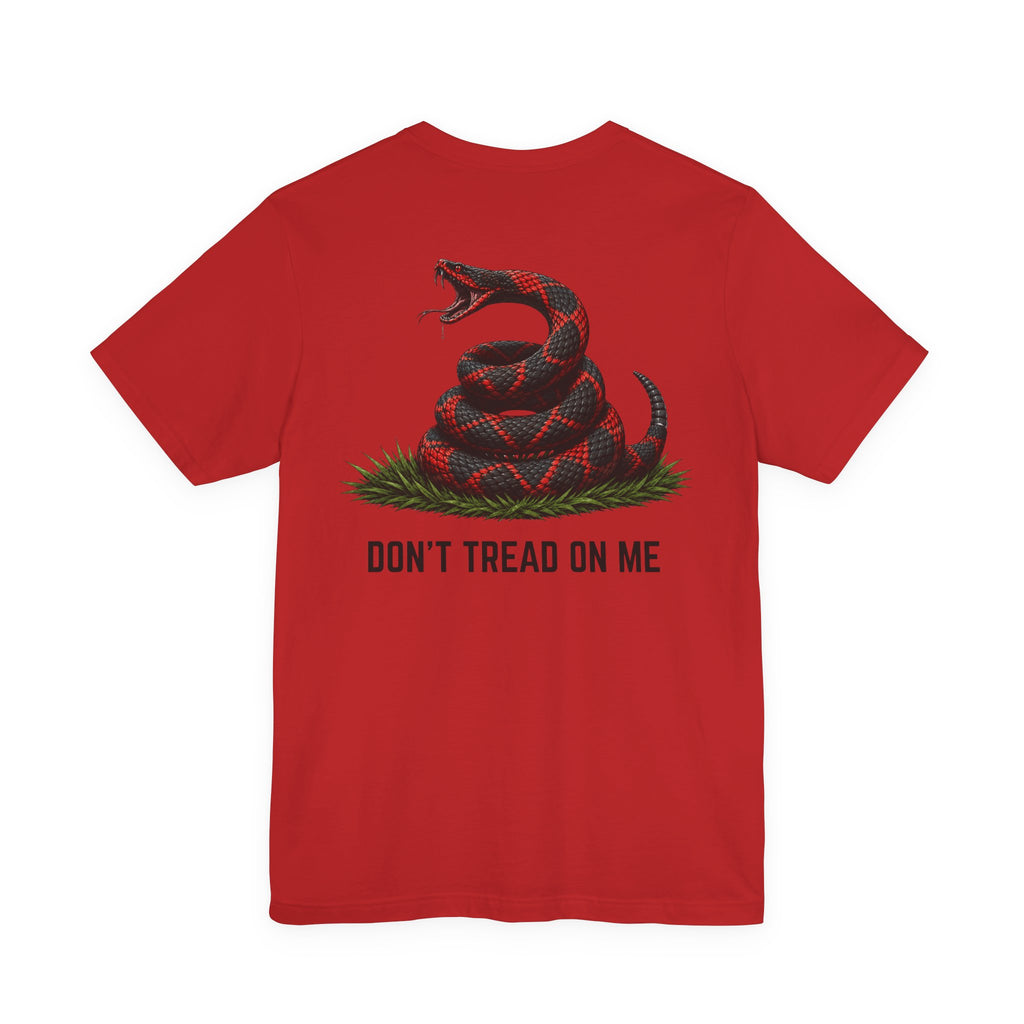 Don't Tread On Me Unisex Jersey Short Sleeve Tee Red and Black