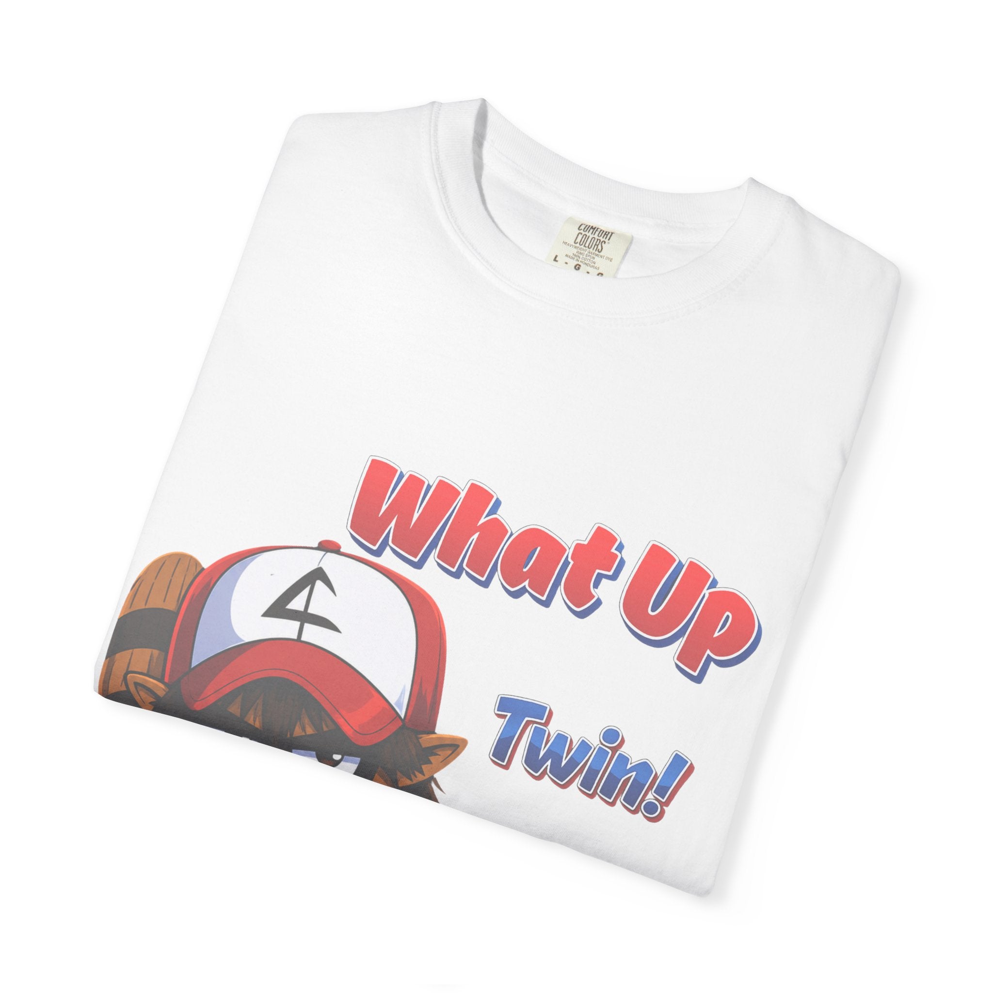 What Up Twin! Graphic T-Shirt — Cute Raccoon Character Tee