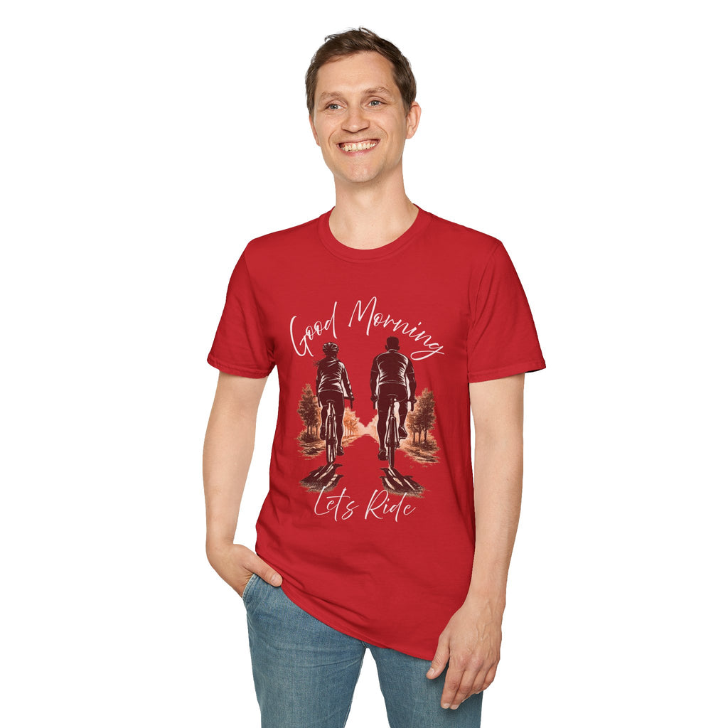 Good Morning Let's Ride T-Shirt — Biker Couple Vintage Graphic Tee