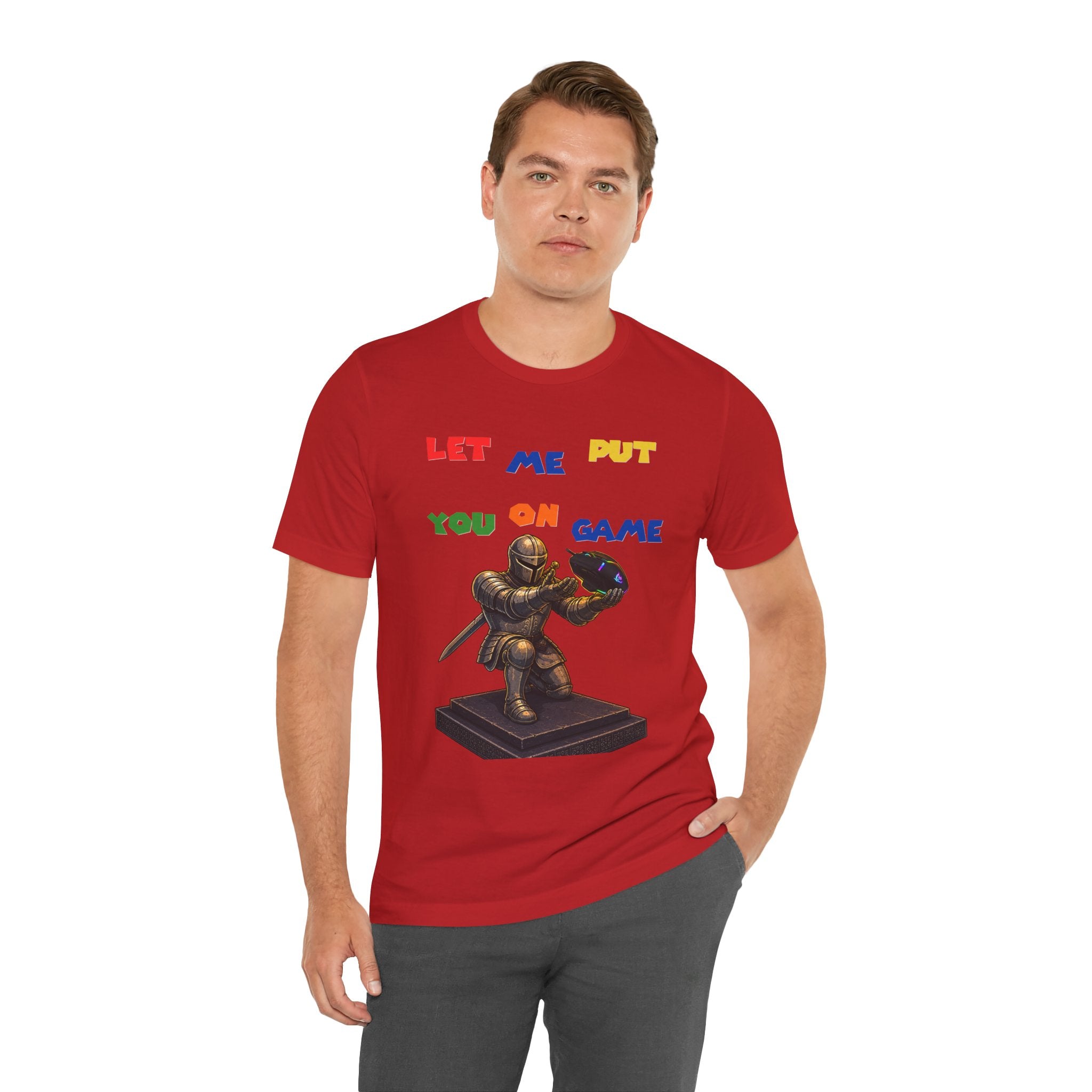 "Let Me Put You On Game" PC Mouse— Retro Gamer Knight Graphic Tee