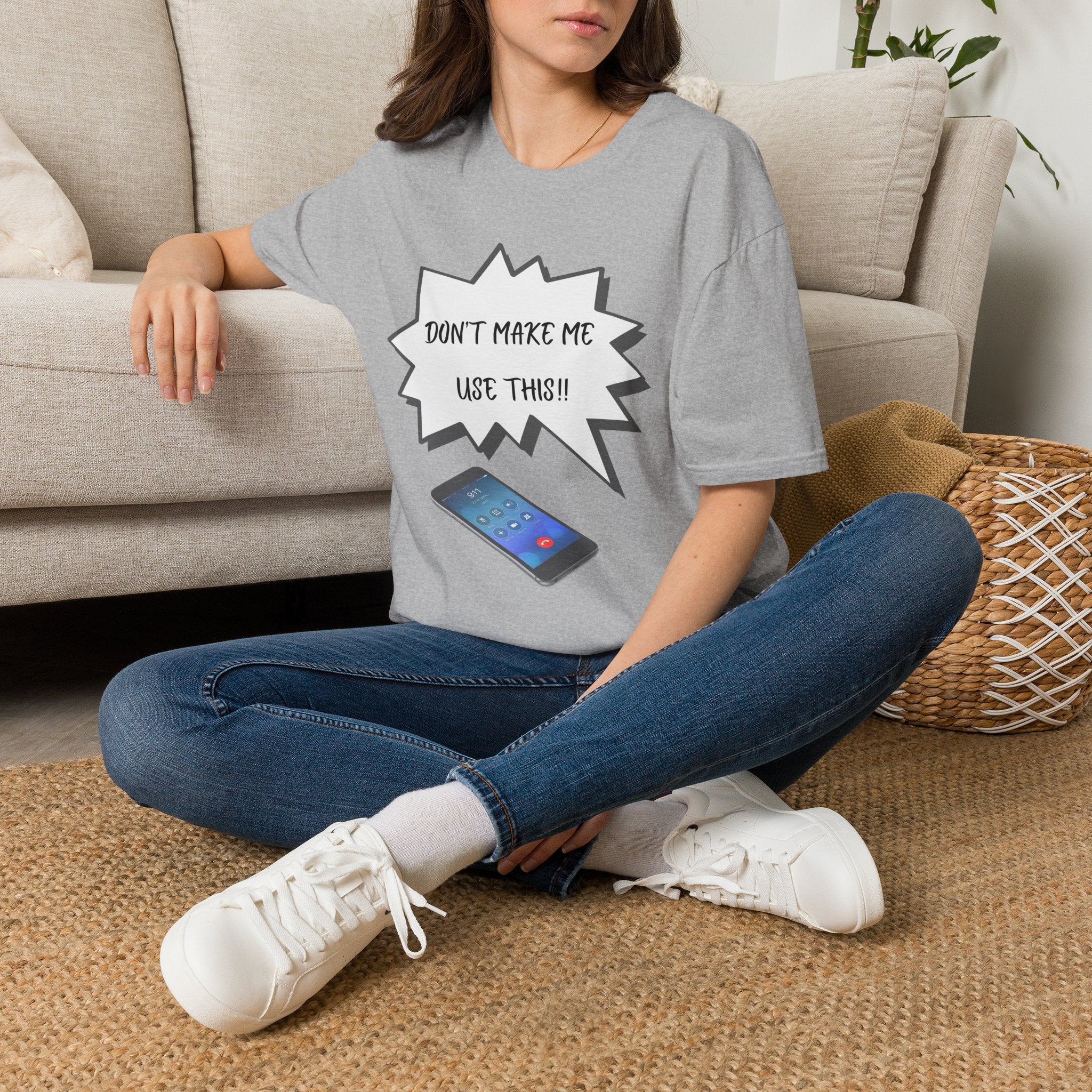 'Don't Make Me Use This!!' T-Shirt — Funny Phone  Tee