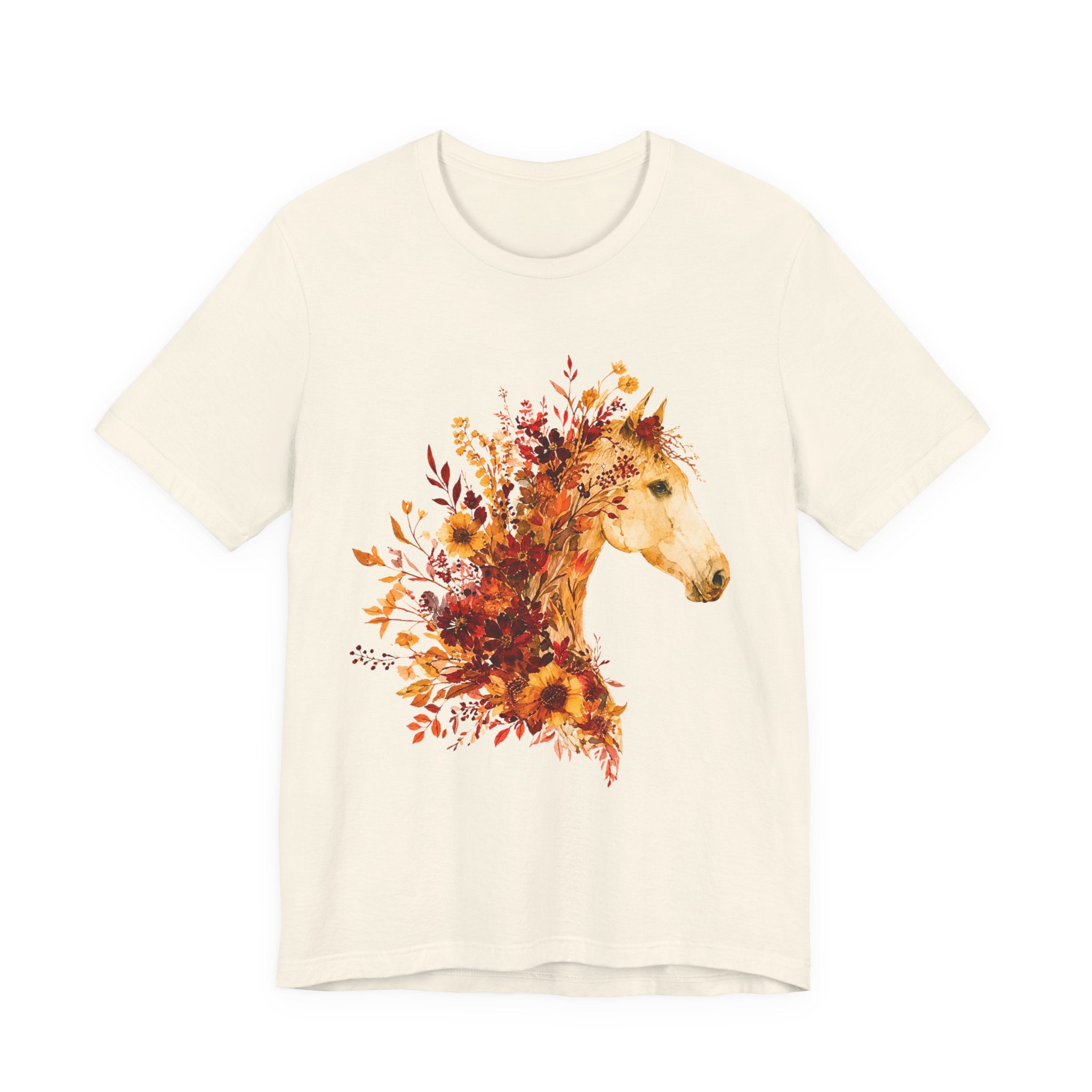Autumn Sunflower Horse Graphic T-Shirt