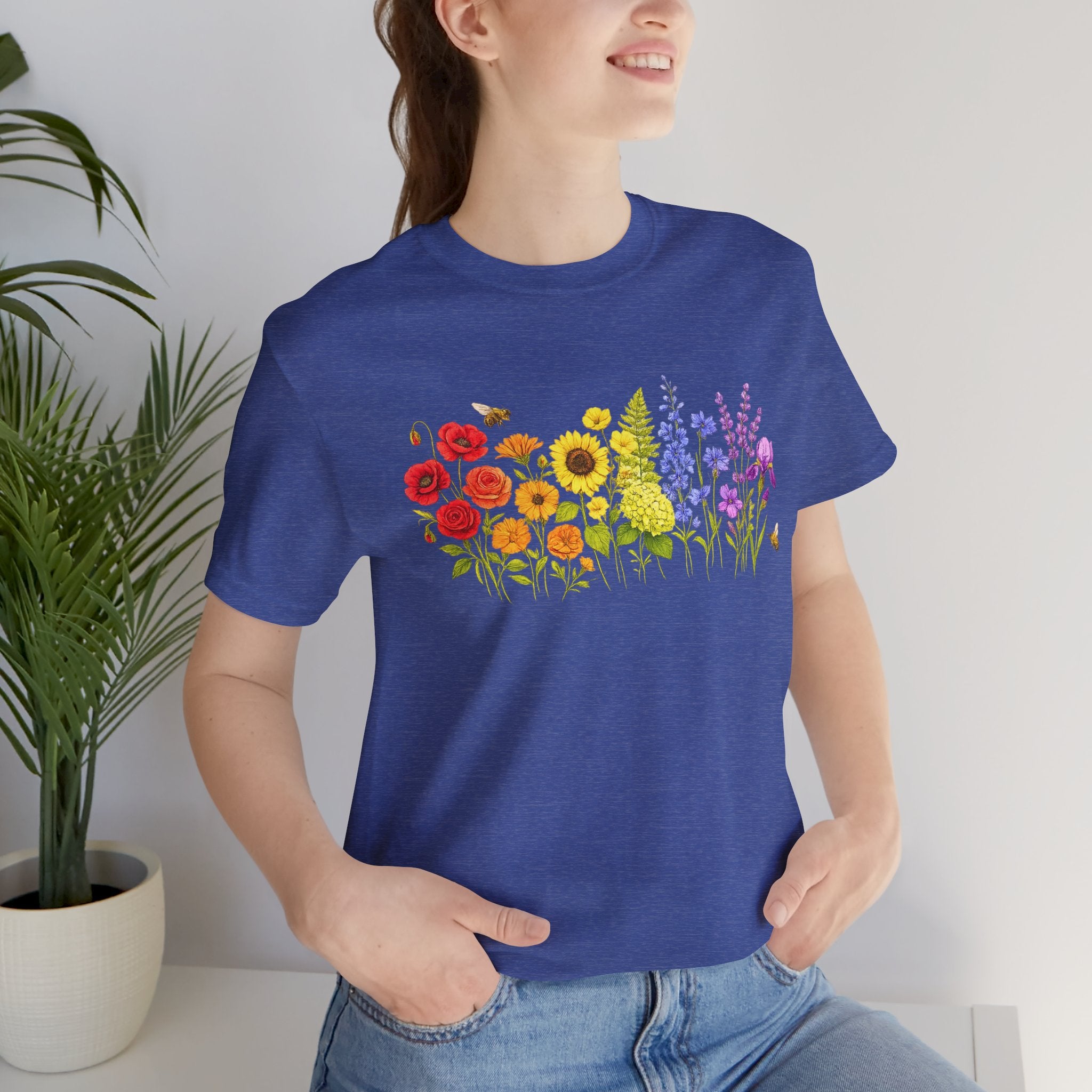 Wildflower Row Floral Garden Graphic T-Shirt