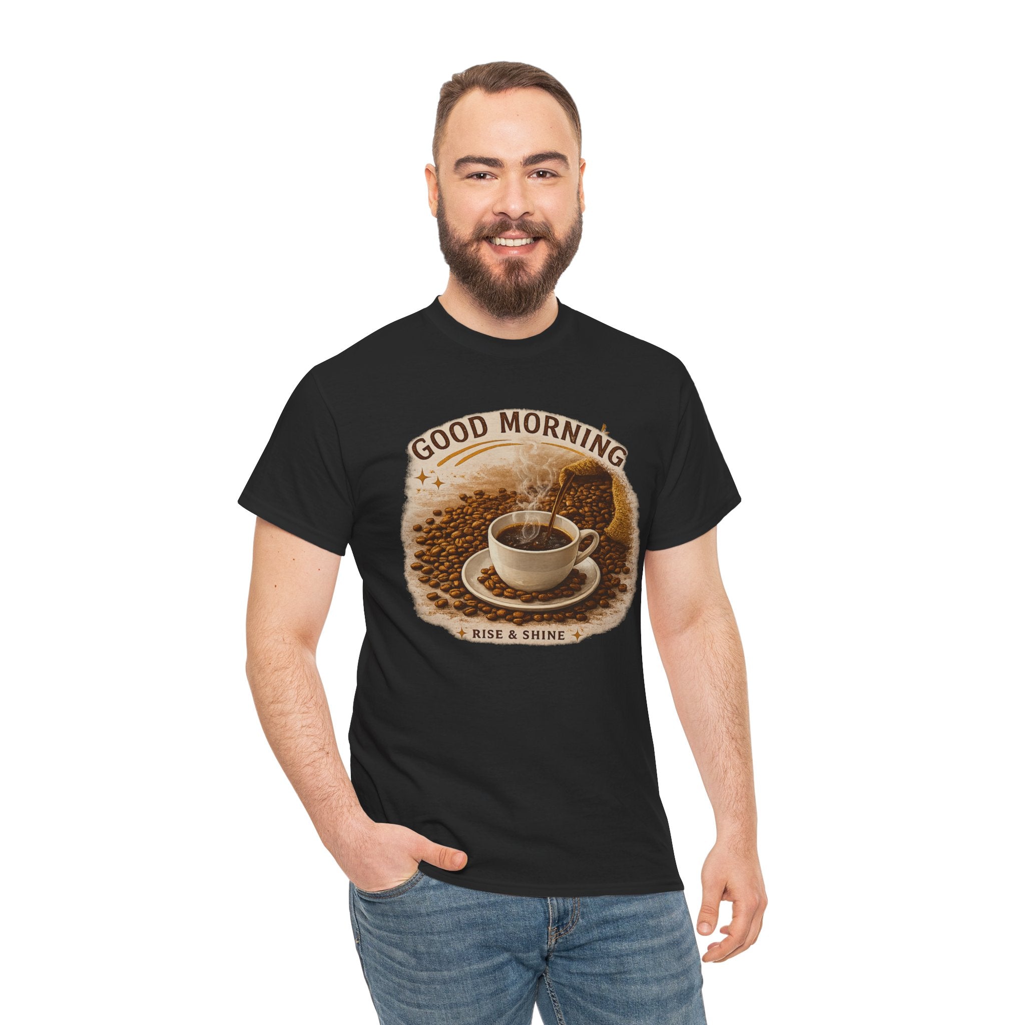 Good Morning' Rise & Shine Vintage Coffee T-Shirt