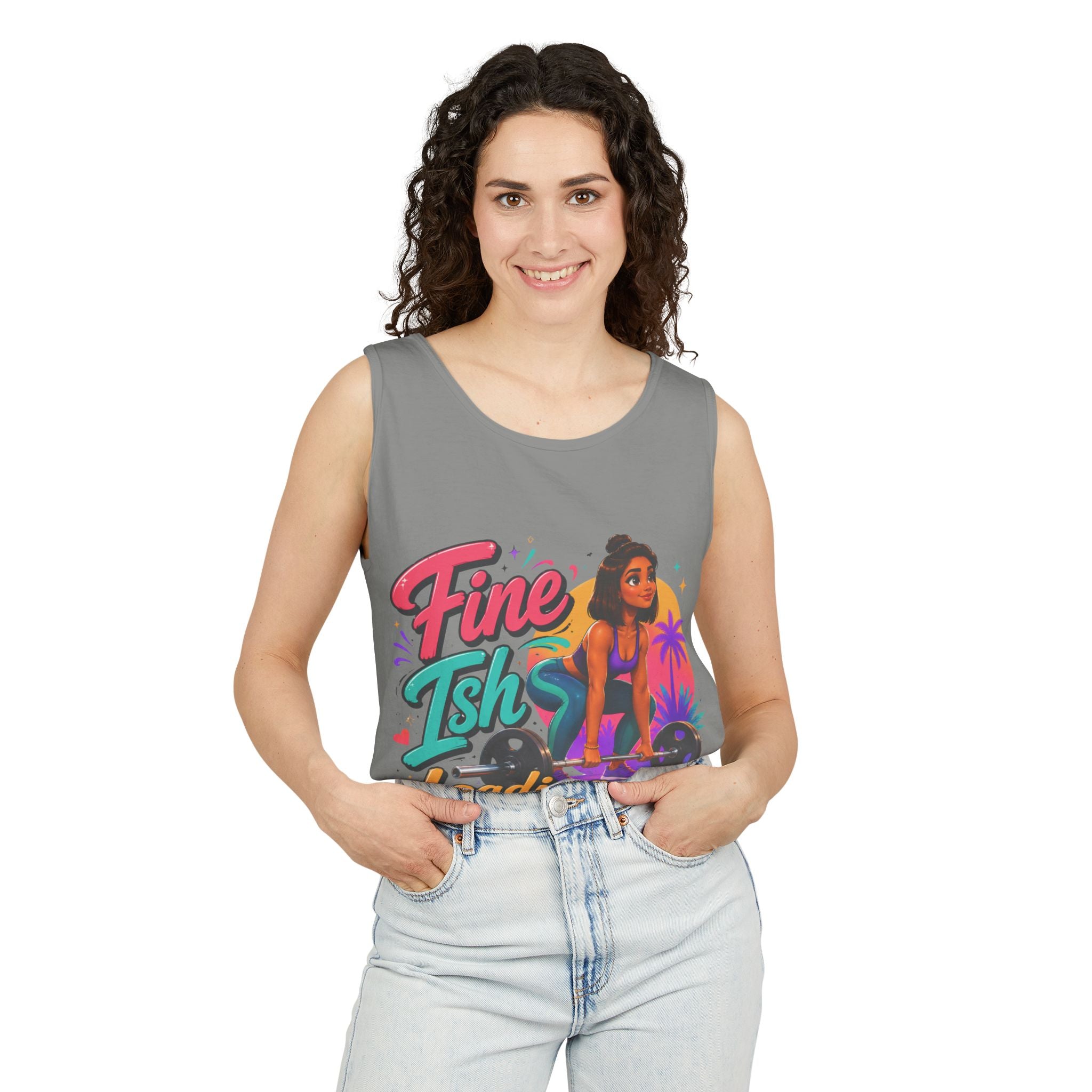 Loading Fine Tsh Tank Top — Retro Beach Vibe Graphic Tank