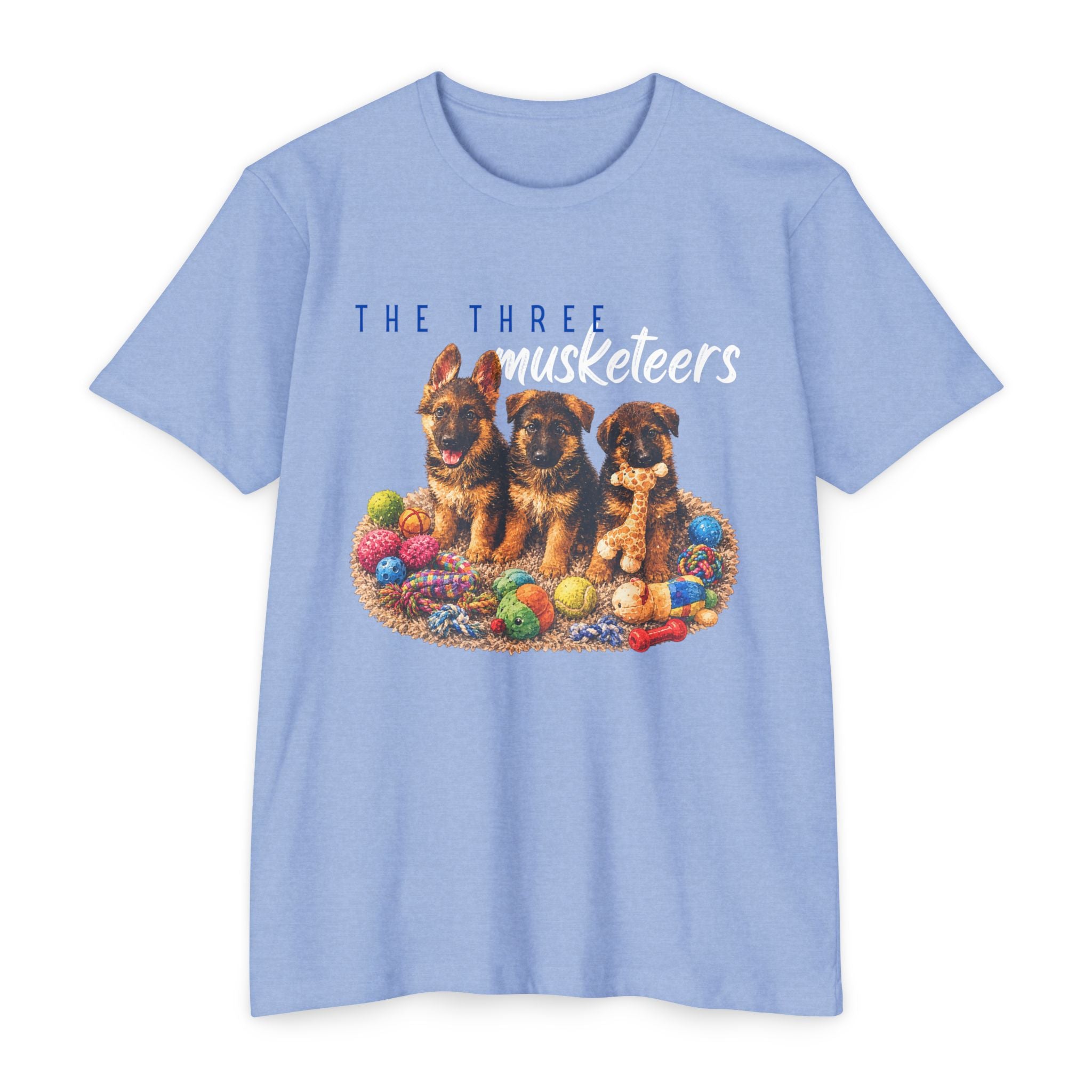 The Three Musketeers Puppy T-Shirt — Cute German Shepherds Easter Dog Tee