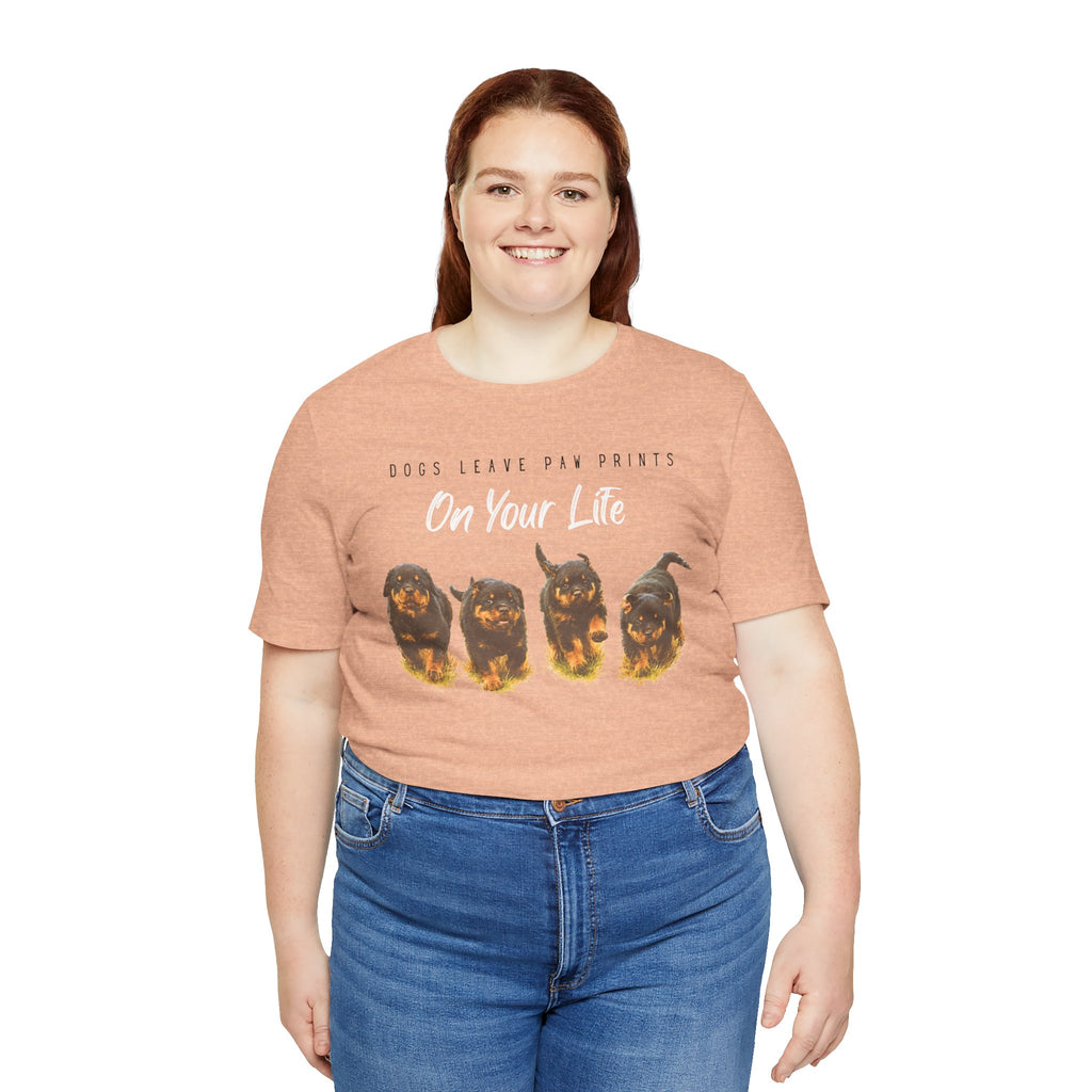 "Dogs Leave Paw Prints on Your Life" Puppies Tee Shirt
