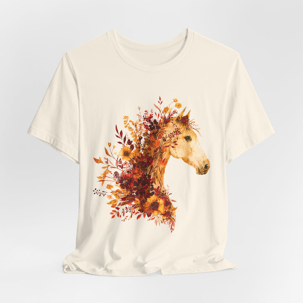 Autumn Sunflower Horse Graphic T-Shirt