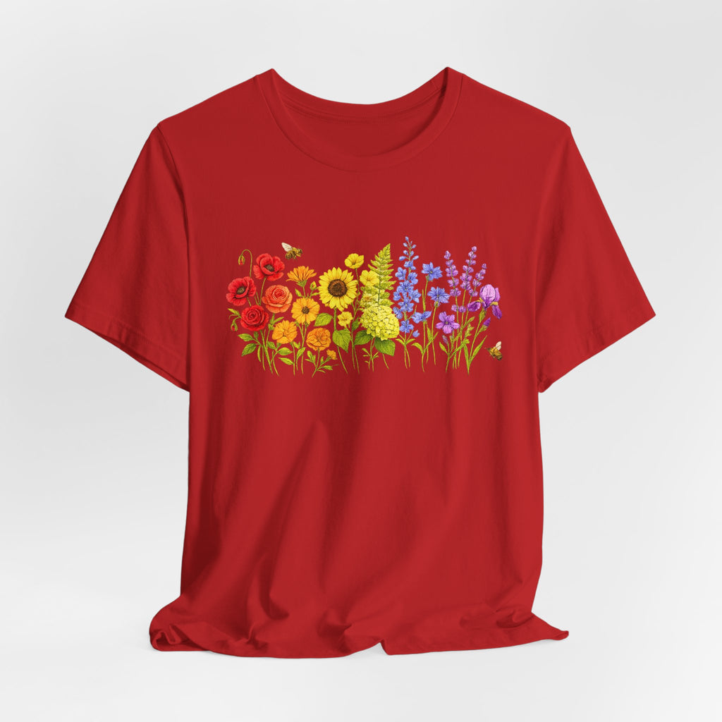 Wildflower Row Floral Garden Graphic T-Shirt