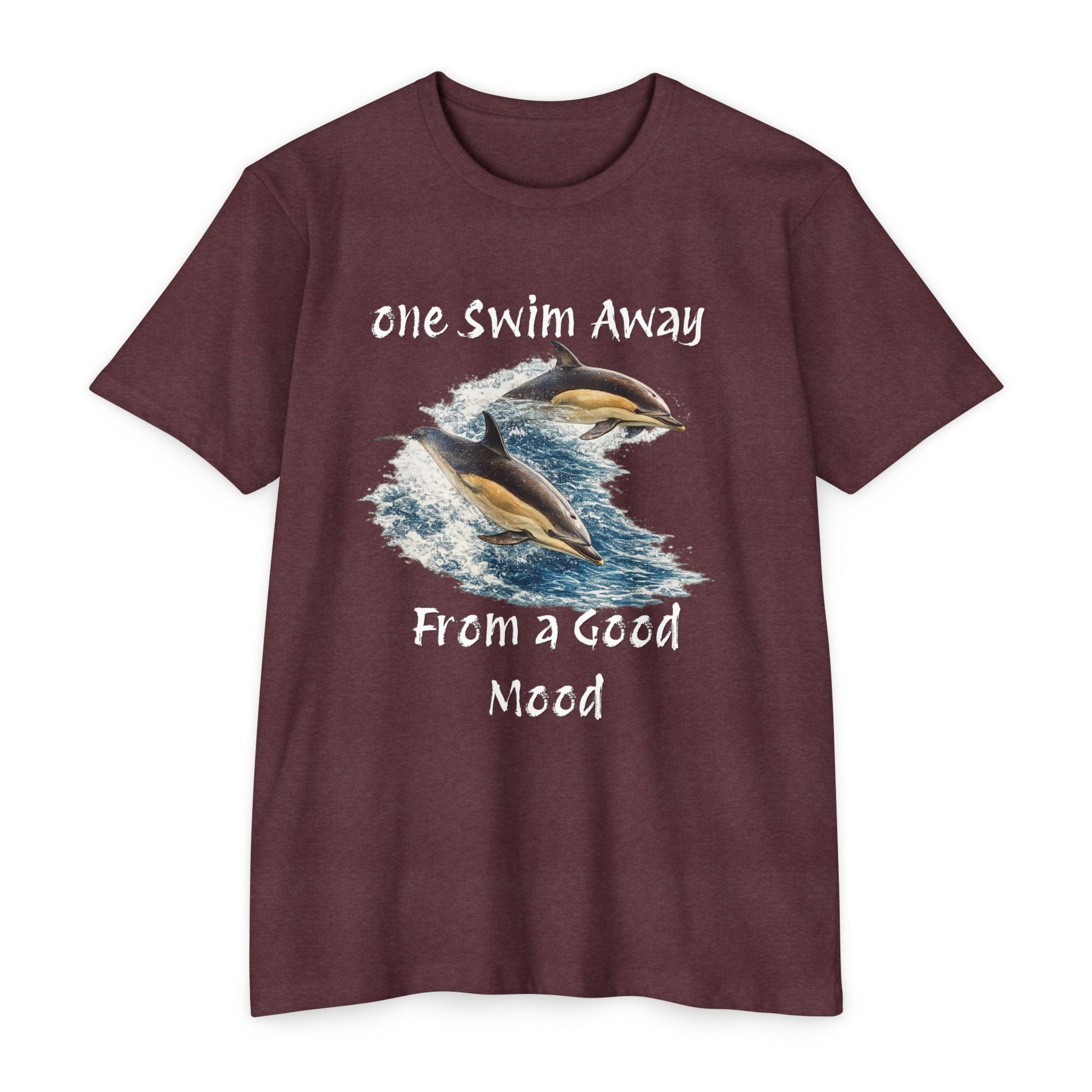 One Swim Away From a Good Mood- Dolphin Relaxed Beach Tee