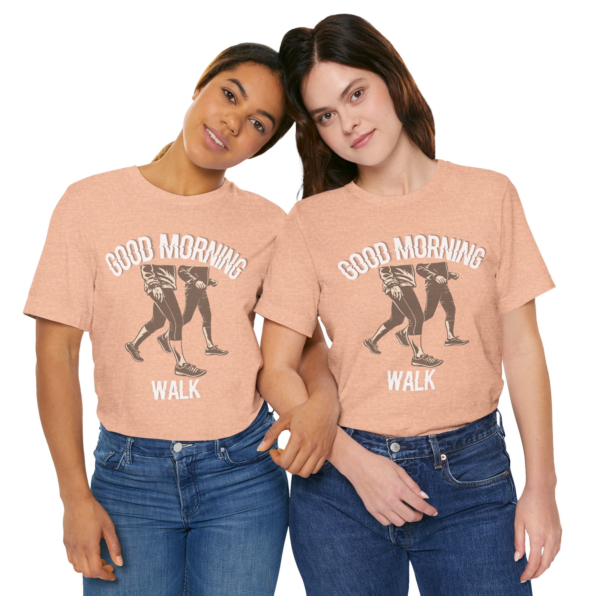 Good Morning Walk Tee — Retro Walking Graphic T-Shirt for Fitness & Morning Strolls