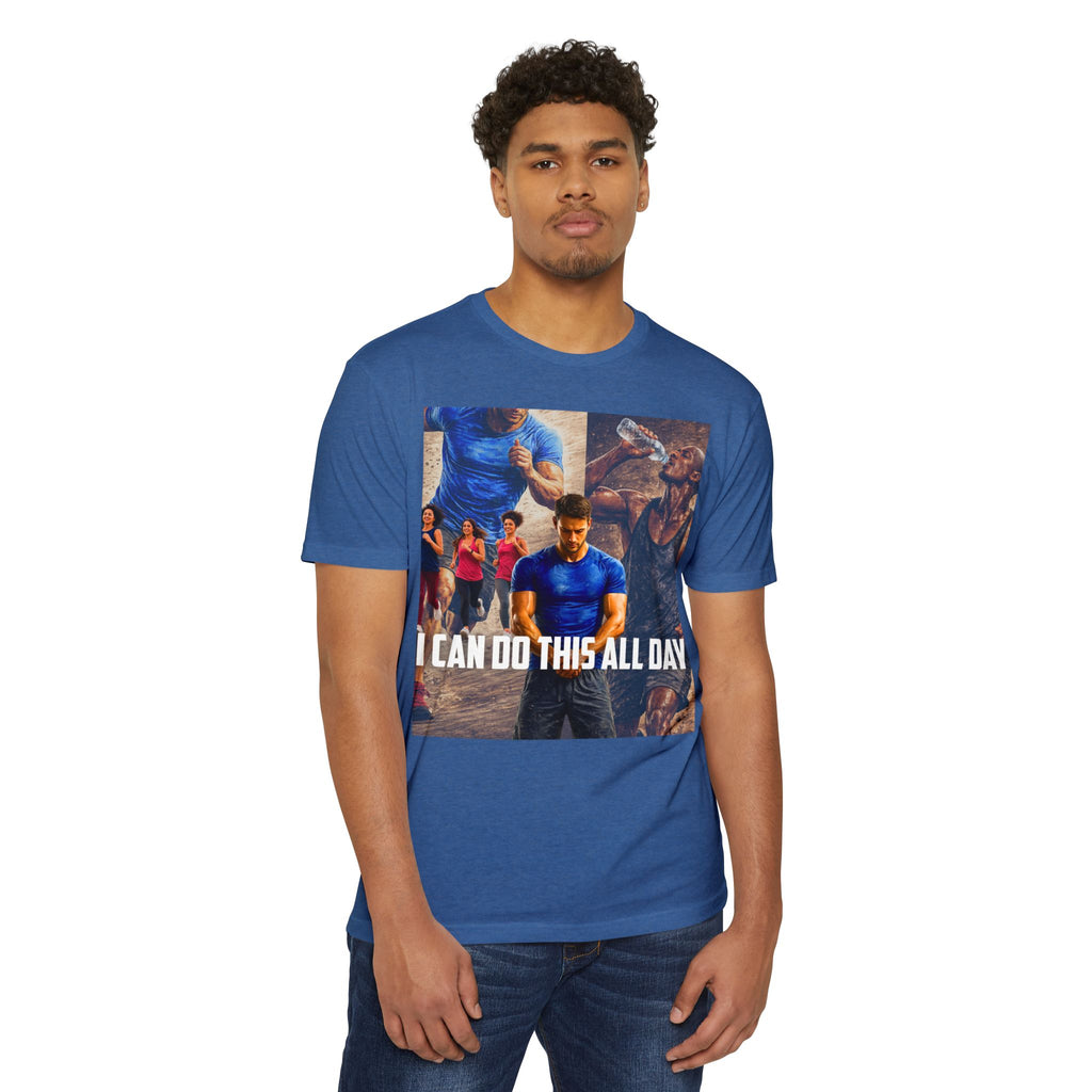Motivational Workout T-Shirt — "I Can Do This All Day" Athletic Tee