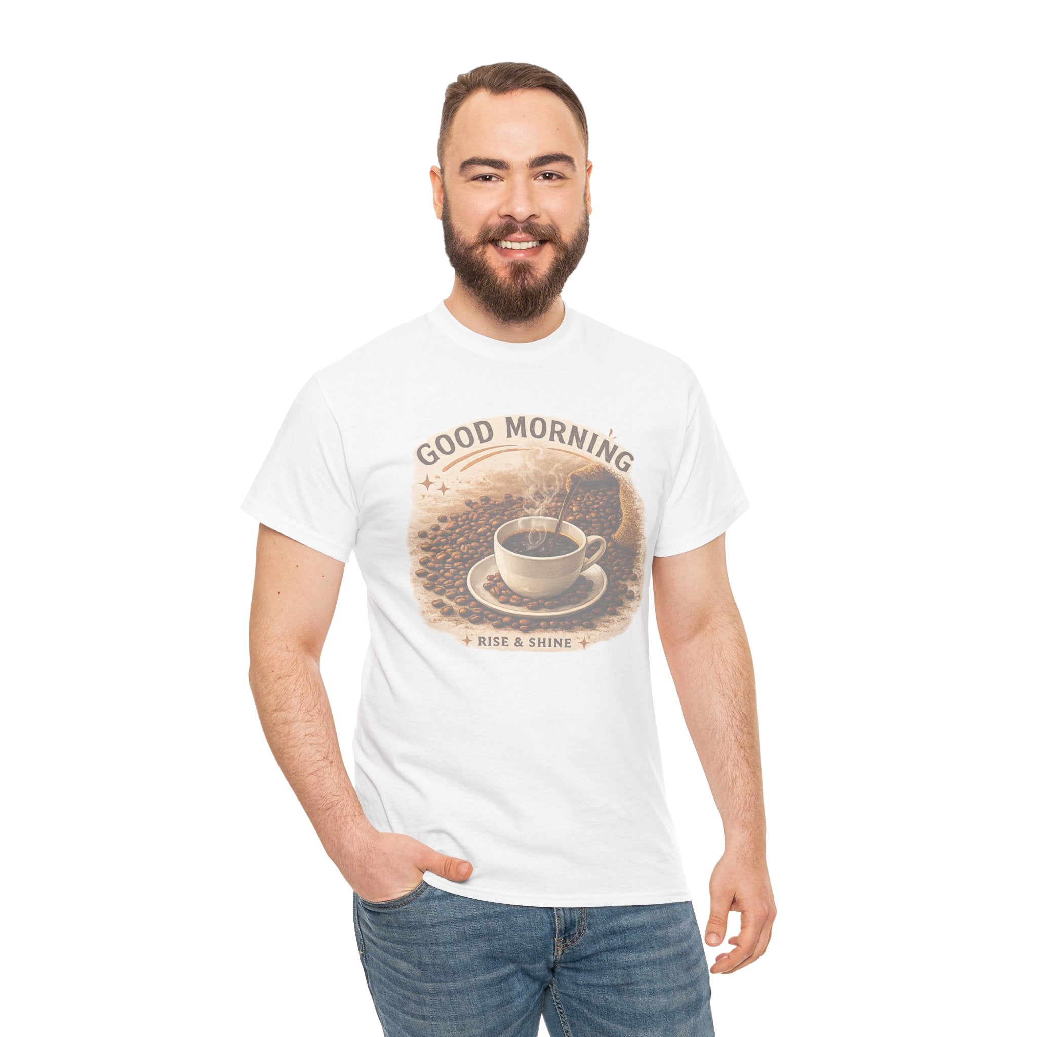 Good Morning' Rise & Shine Vintage Coffee T-Shirt
