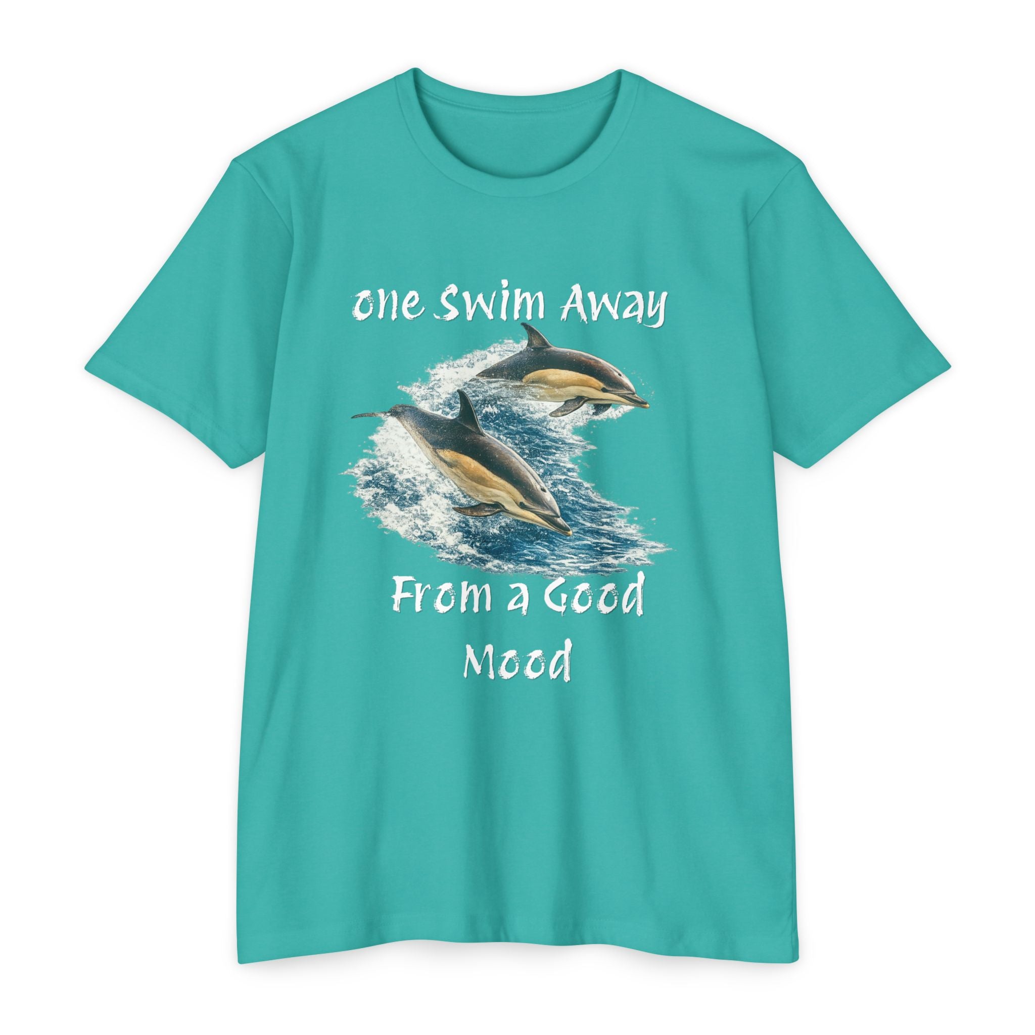One Swim Away From a Good Mood- Dolphin Relaxed Beach Tee