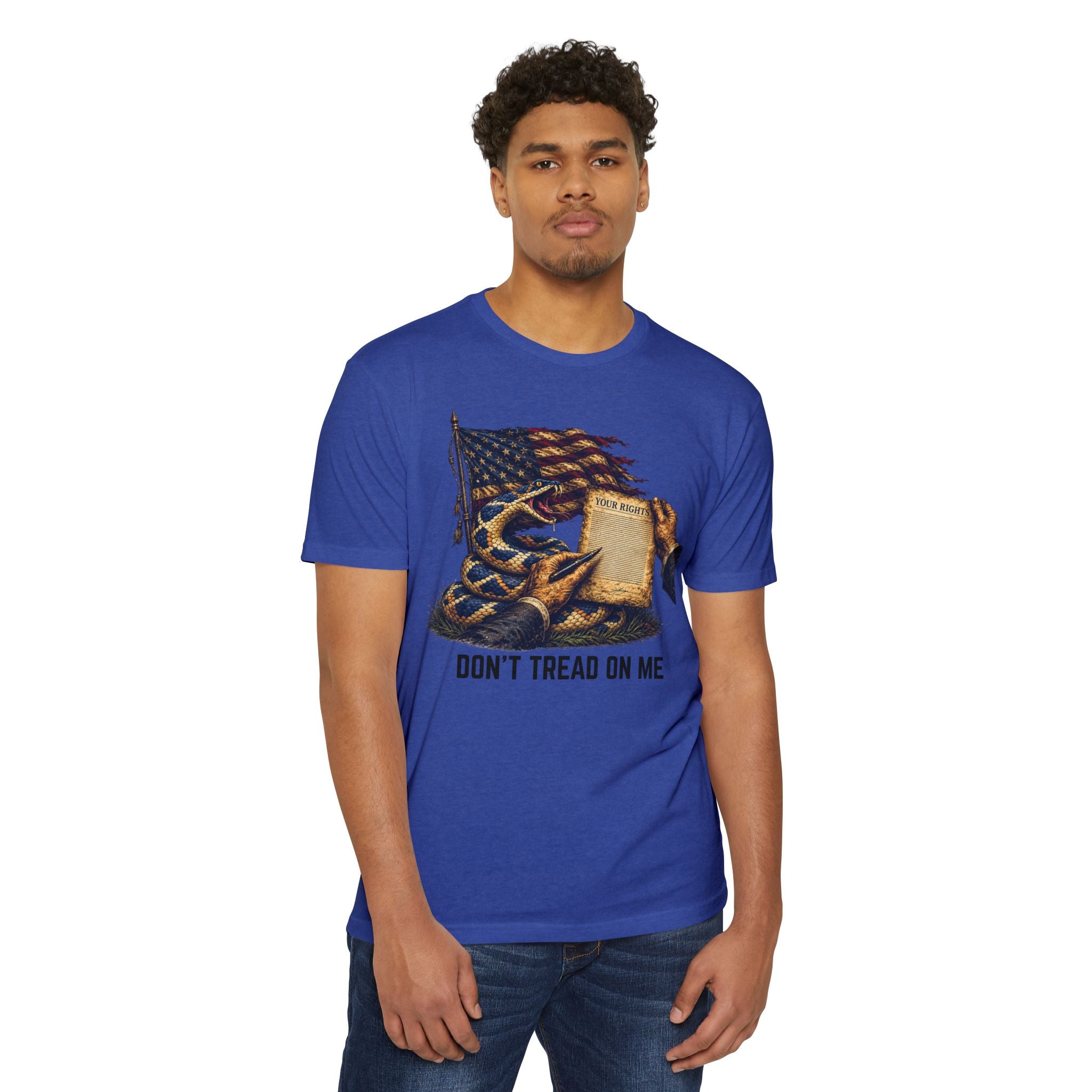 Don't Tread On Me T-Shirt - Flag & Constitution Graphic