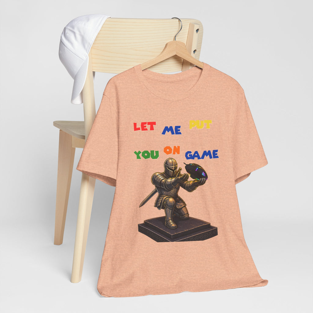 "Let Me Put You On Game" PC Mouse— Retro Gamer Knight Graphic Tee