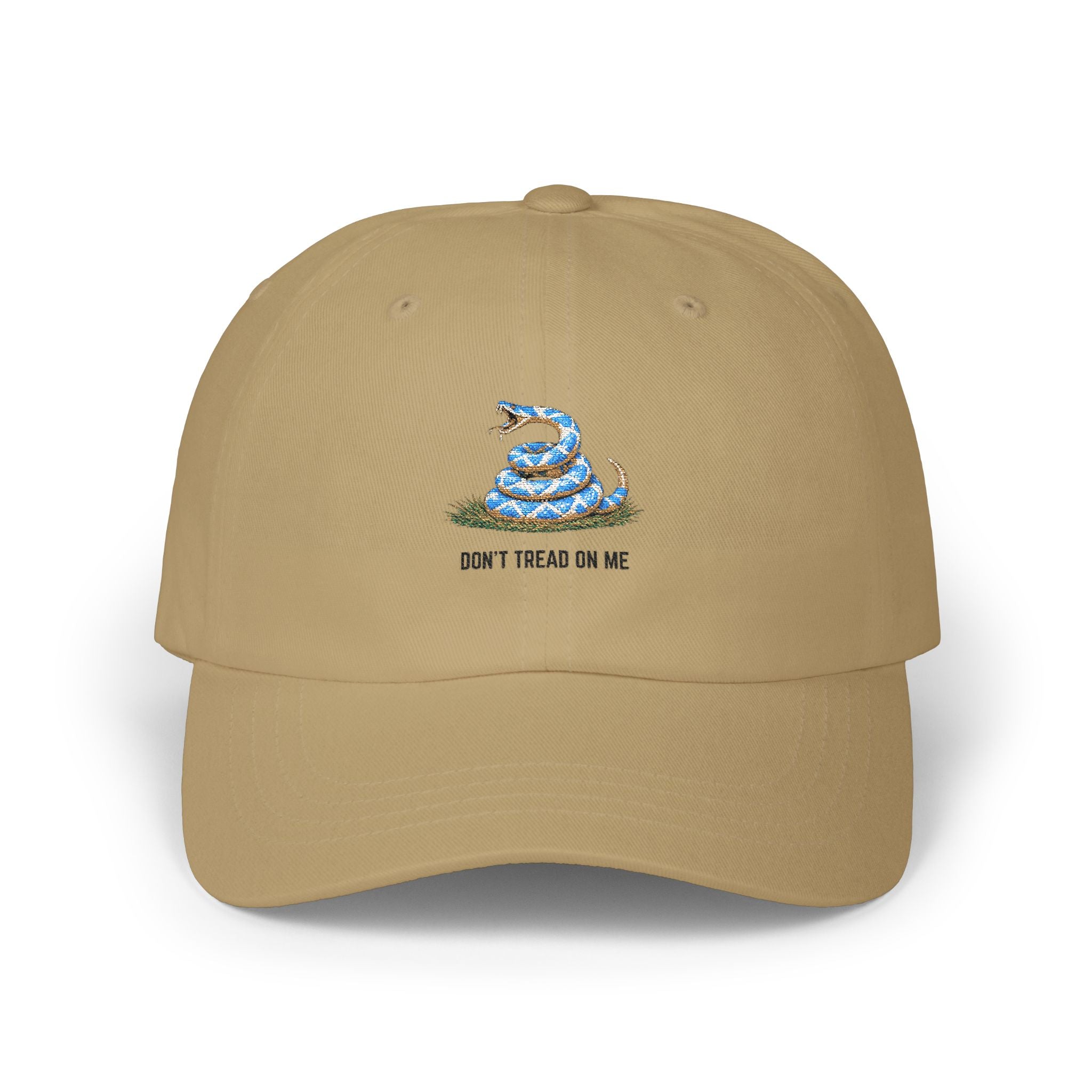 Dad Cap — 'Don't Tread On Me' Coiled Snake Embroidered Baseball Hat