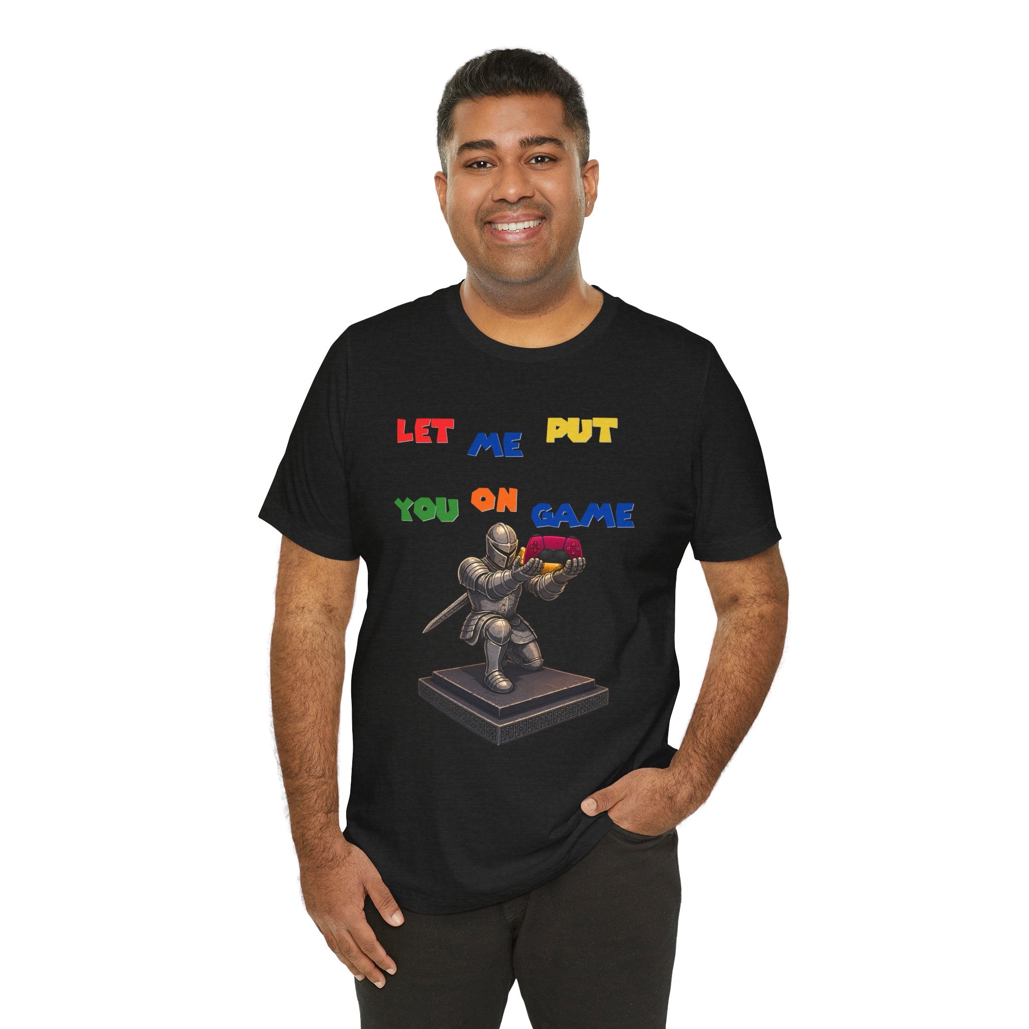 Let Me Put You On Game T-Shirt PS5 — Retro Gamer Knight Graphic Tee