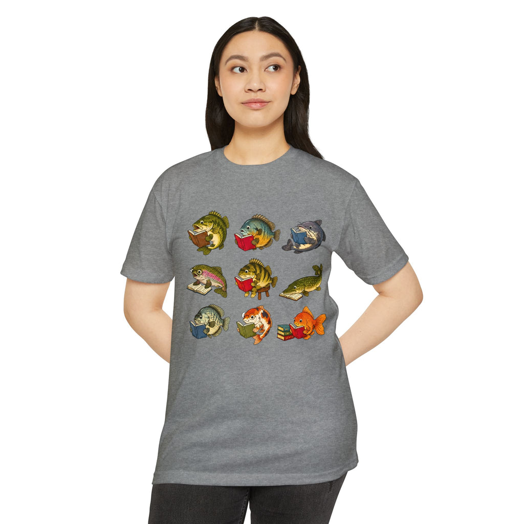 Retro Fish Reading  T-Shirt