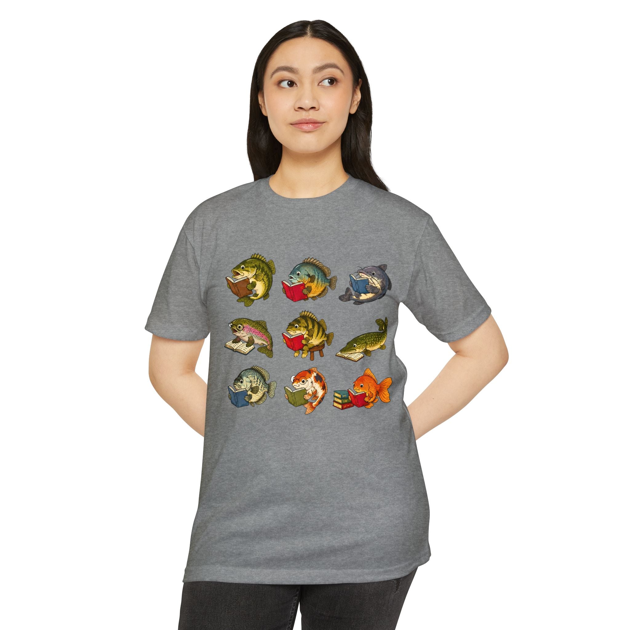 Retro Fish Reading  T-Shirt