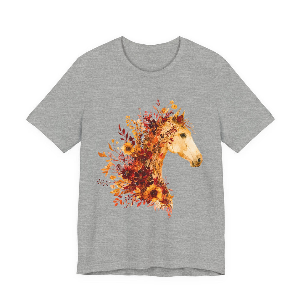 Autumn Sunflower Horse Graphic T-Shirt