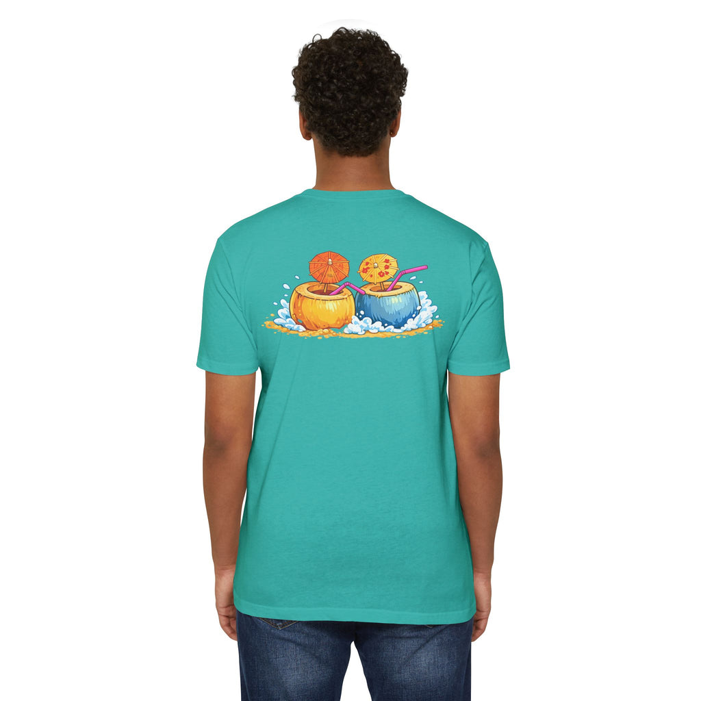 "Beaches, Vacations, & Good Drinks" Tropical Drink Tee