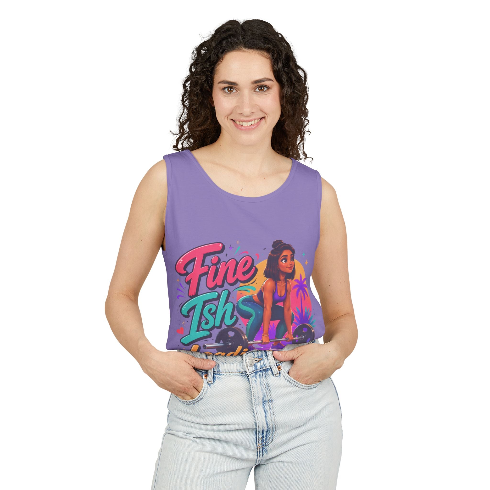 Loading Fine Tsh Tank Top — Retro Beach Vibe Graphic Tank