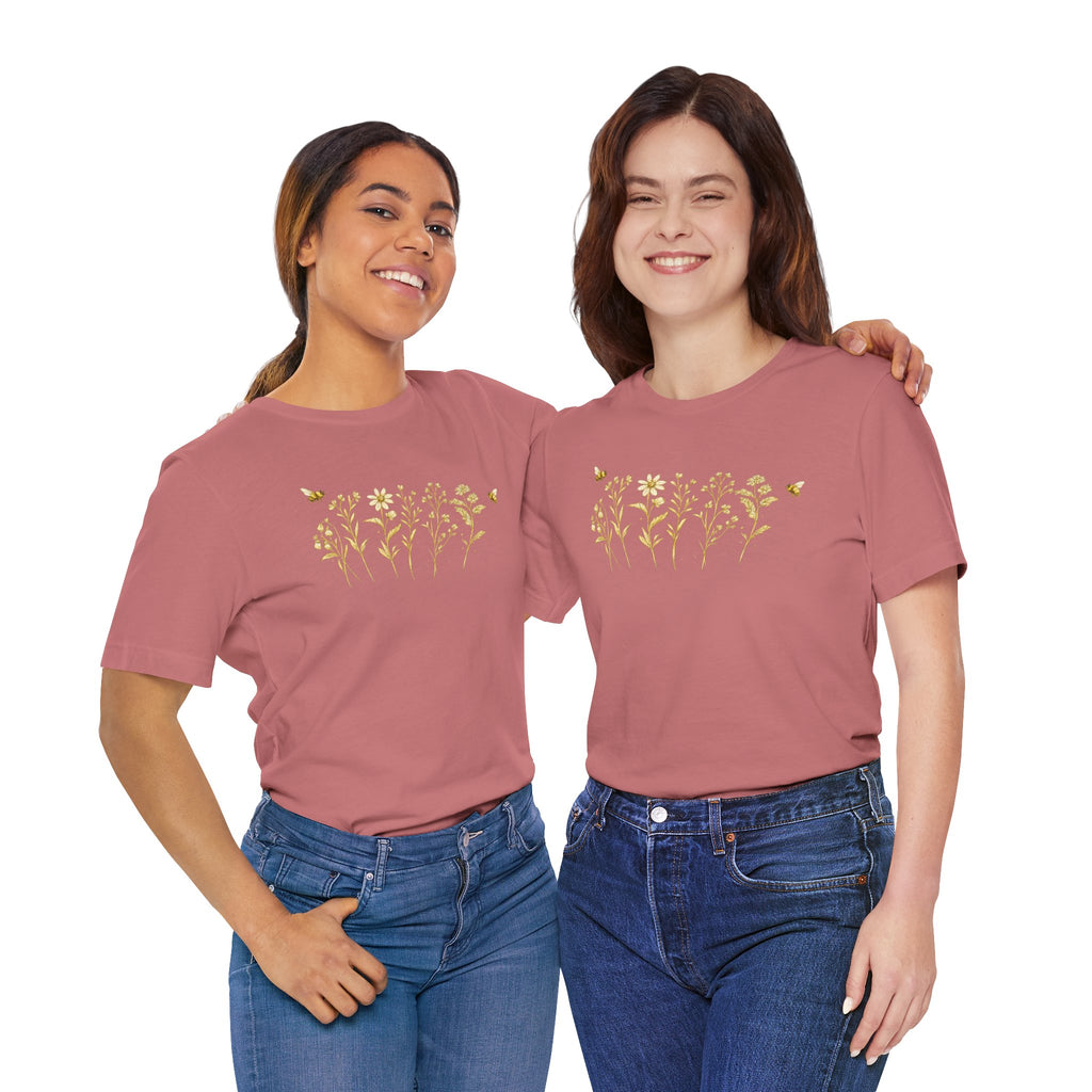 Gold Wildflower Graphic T-Shirt