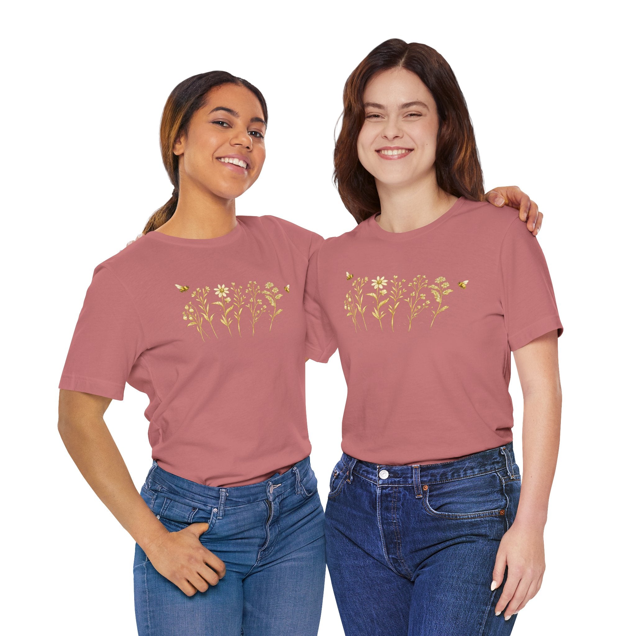 Gold Wildflower Graphic T-Shirt