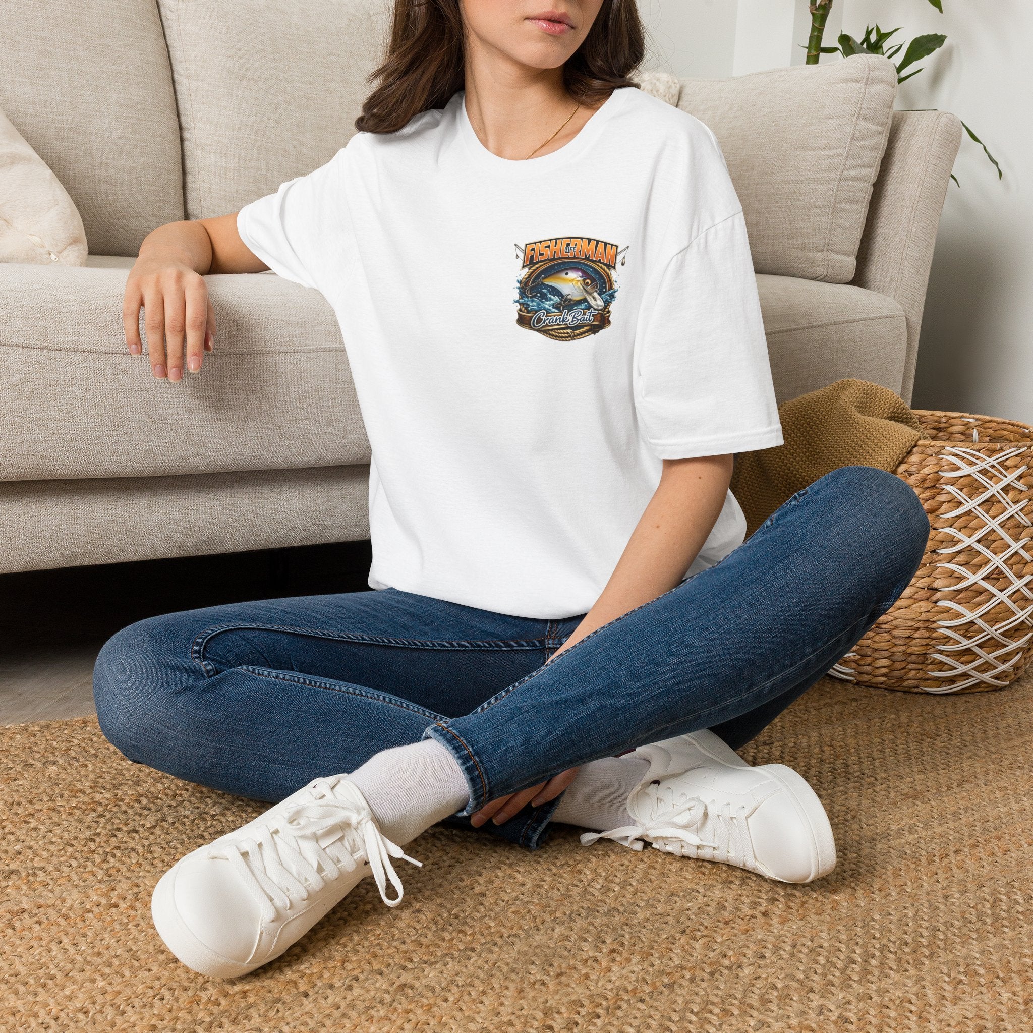 Fisherman Crest T-Shirt — Vintage Marlin Ocean Fishing Graphic