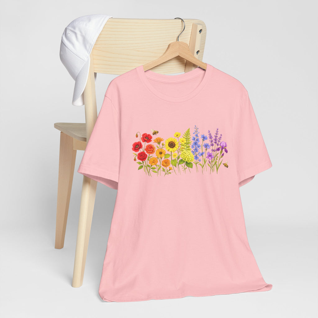 Wildflower Row Floral Garden Graphic T-Shirt