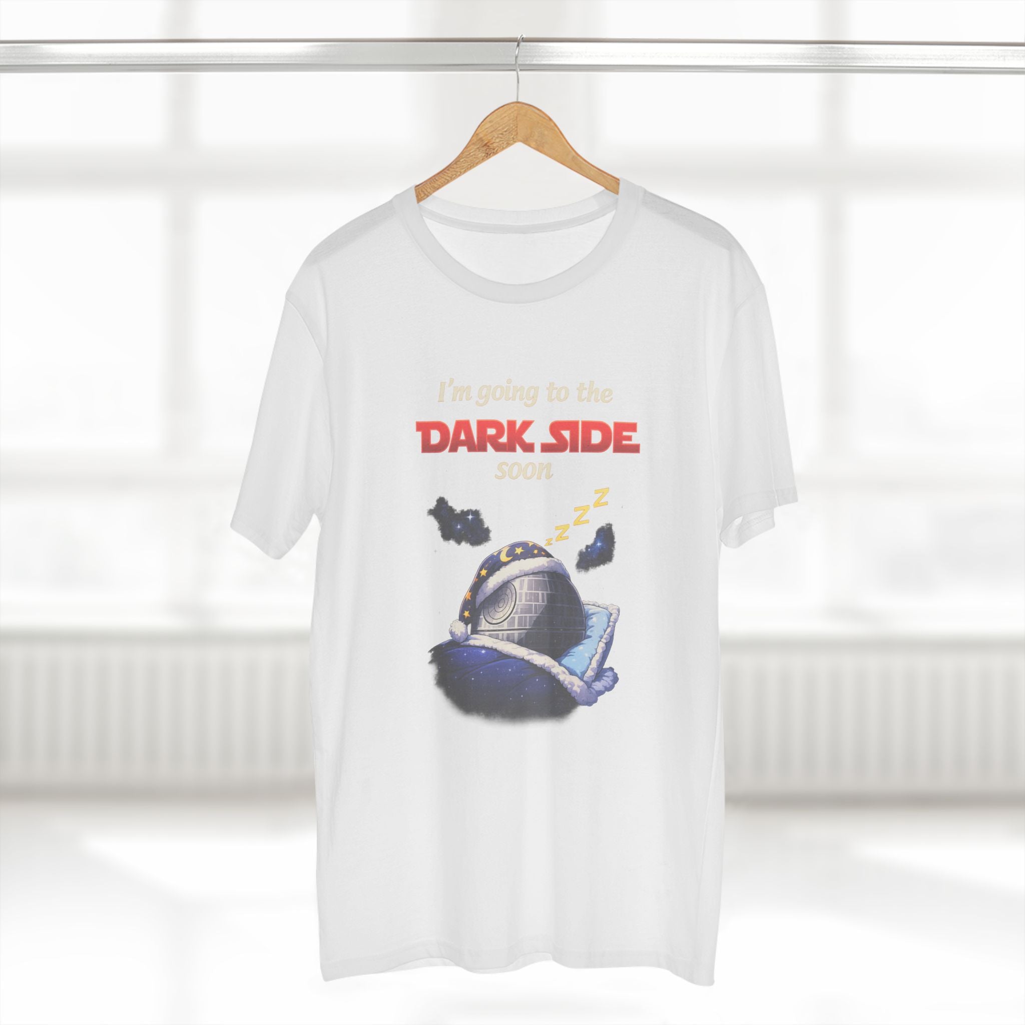 Dark Side Tee — "I'm Going to the Dark Side (Good)" Retro Sleepy Death Star T‑Shirt