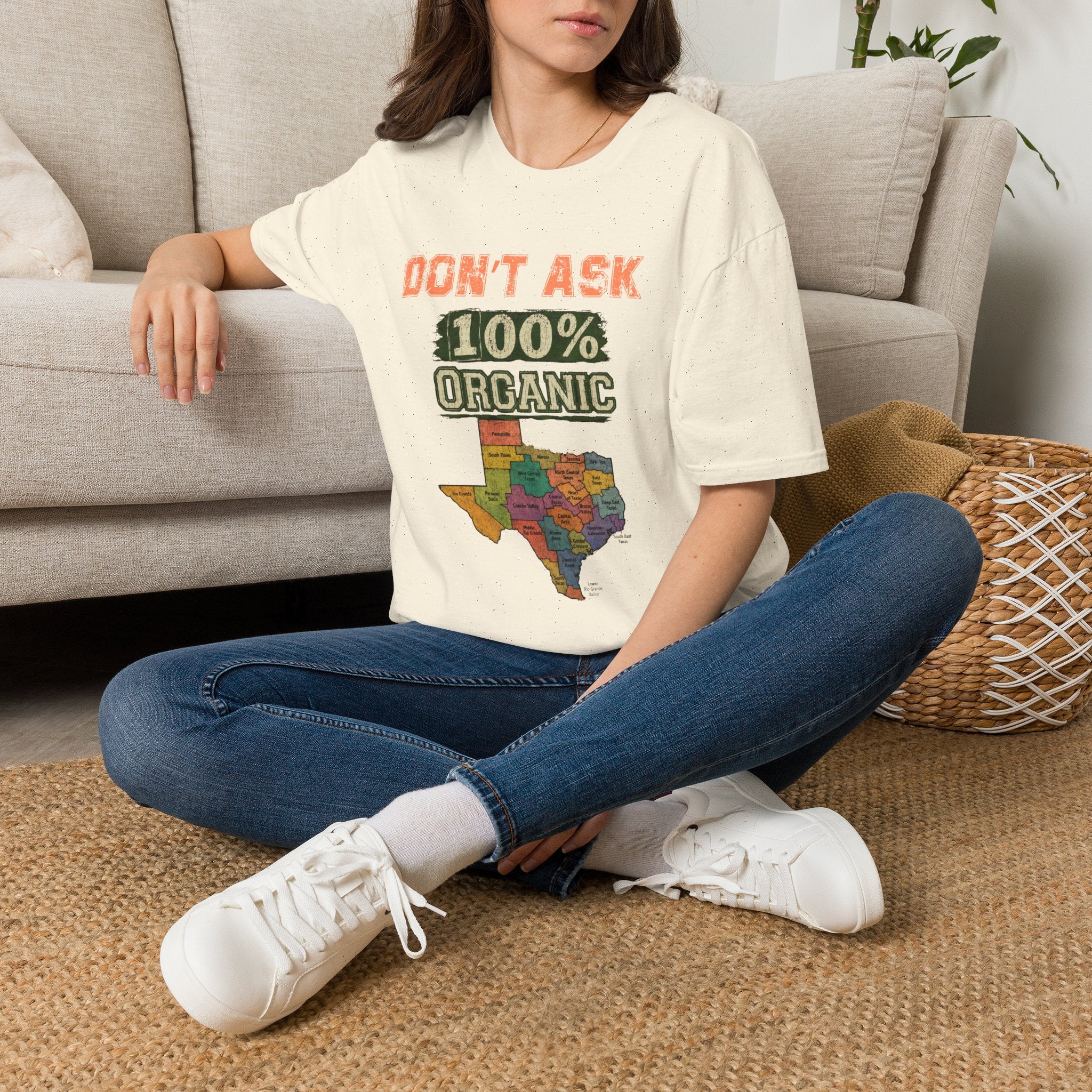 Don't Ask 100% Organic Texas T-Shirt – Funny State Pride Graphic Tee