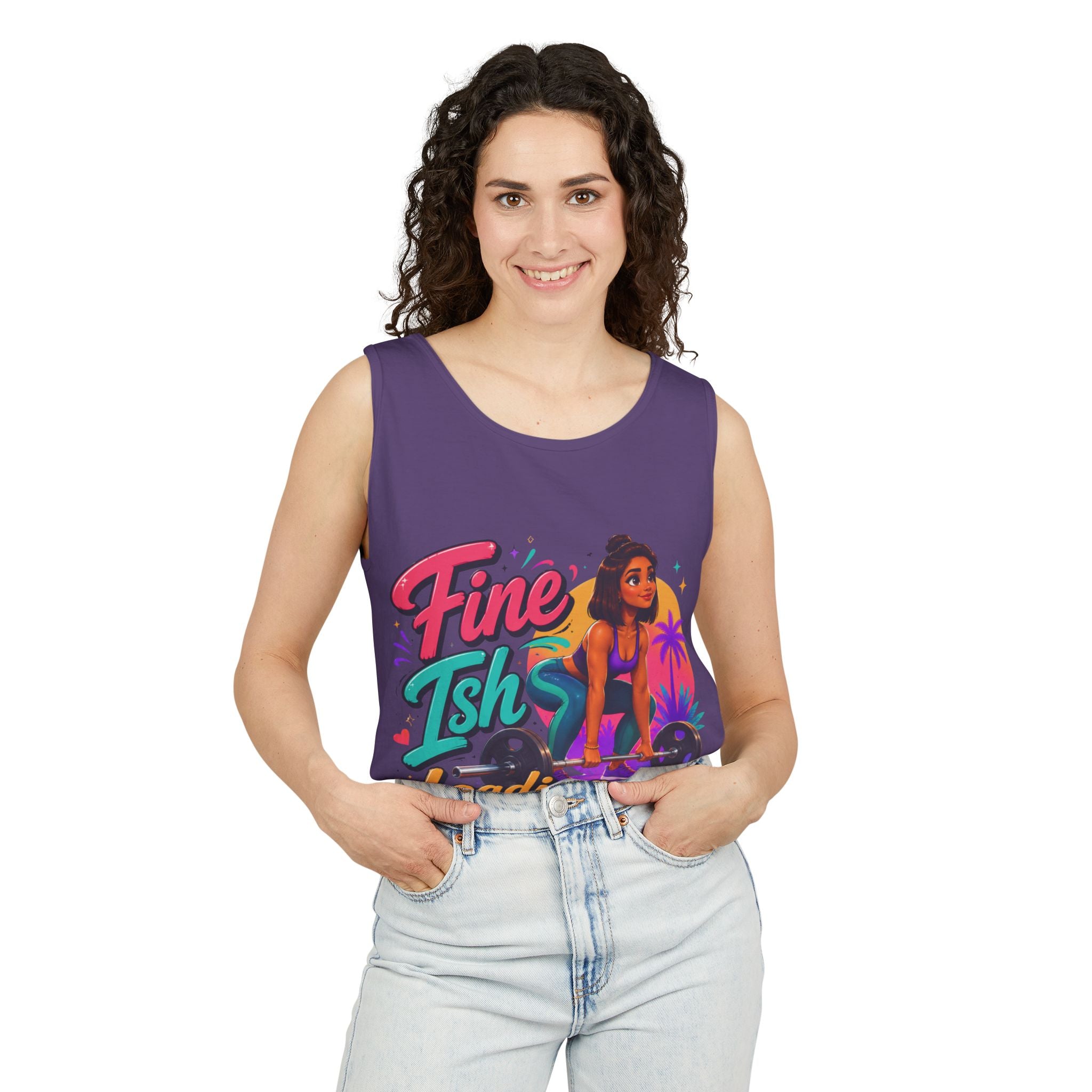 Loading Fine Tsh Tank Top — Retro Beach Vibe Graphic Tank