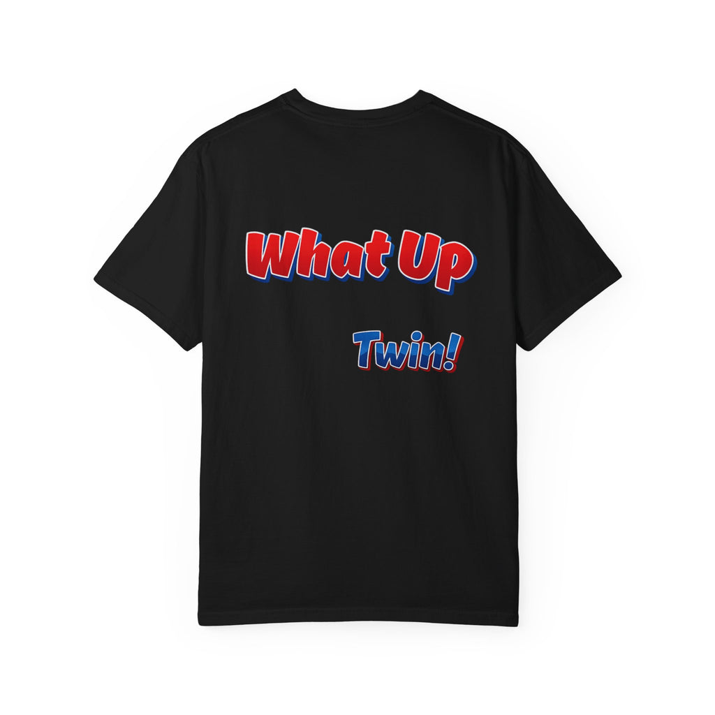 What Up Twin! Graphic T-Shirt — Cute Raccoon Character Tee