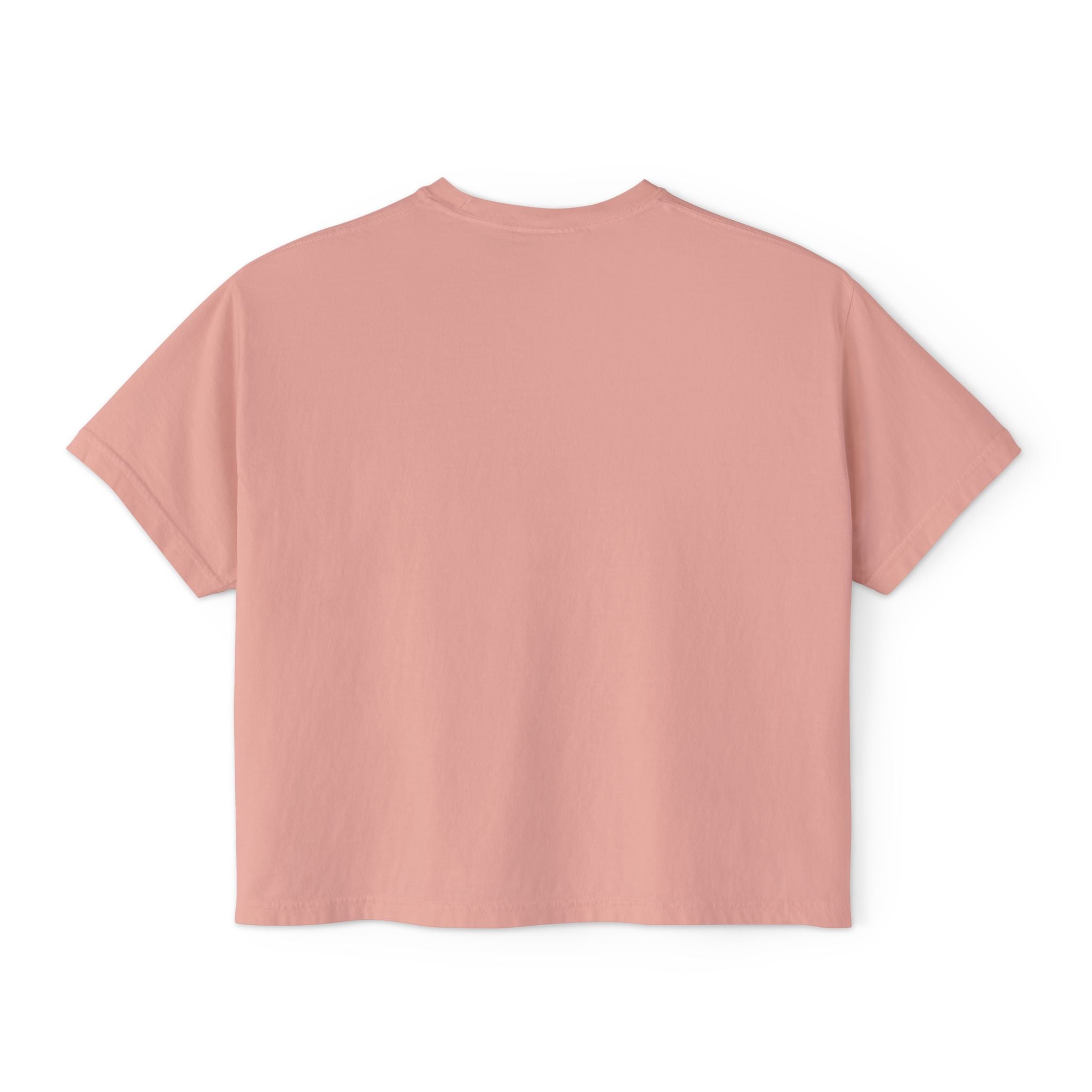 Women's Boxy Tee — 'Ok Ok I'm Up' Retro Floral Graphic Crop Top