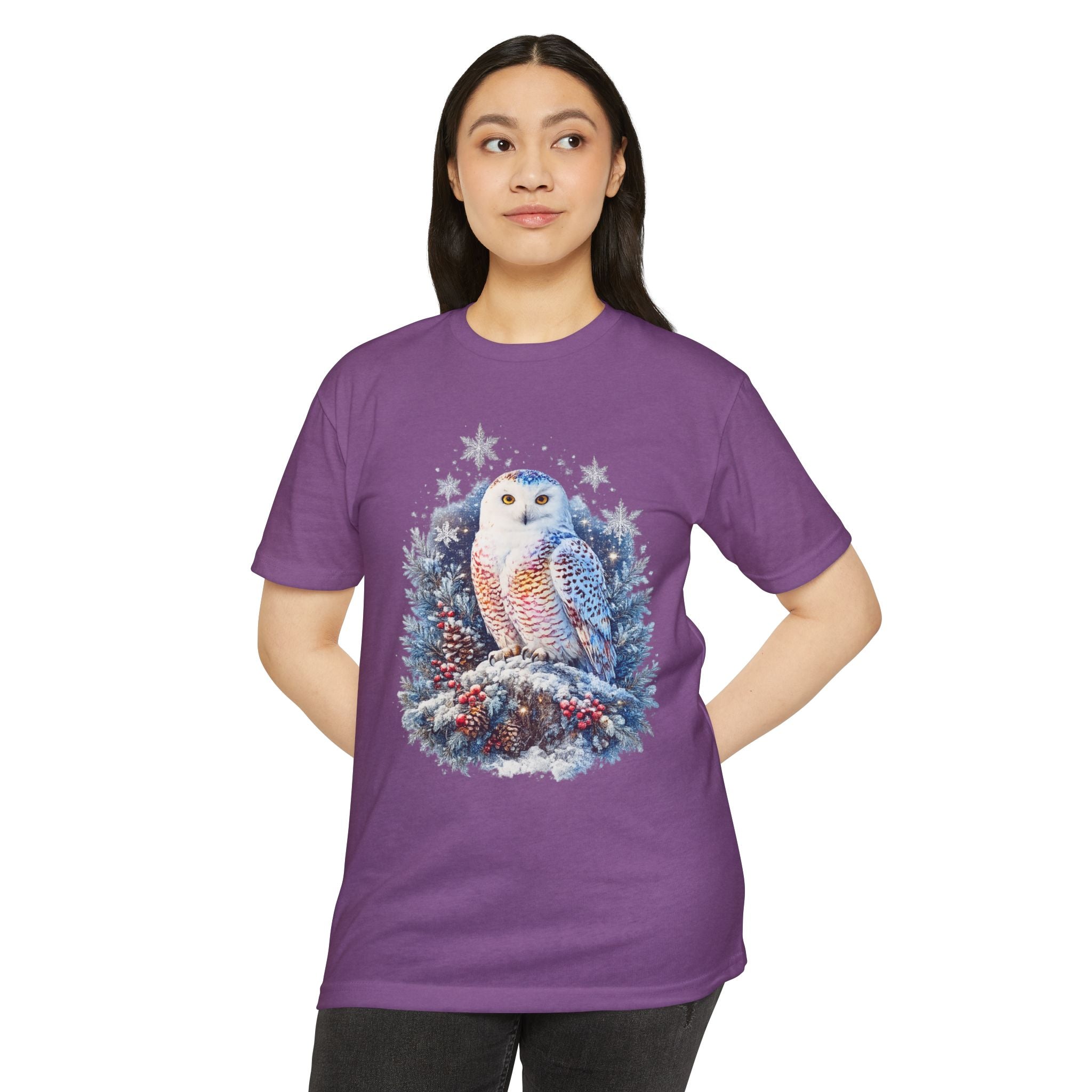 Snowy Owl Festive Holiday Winter T-Shirt