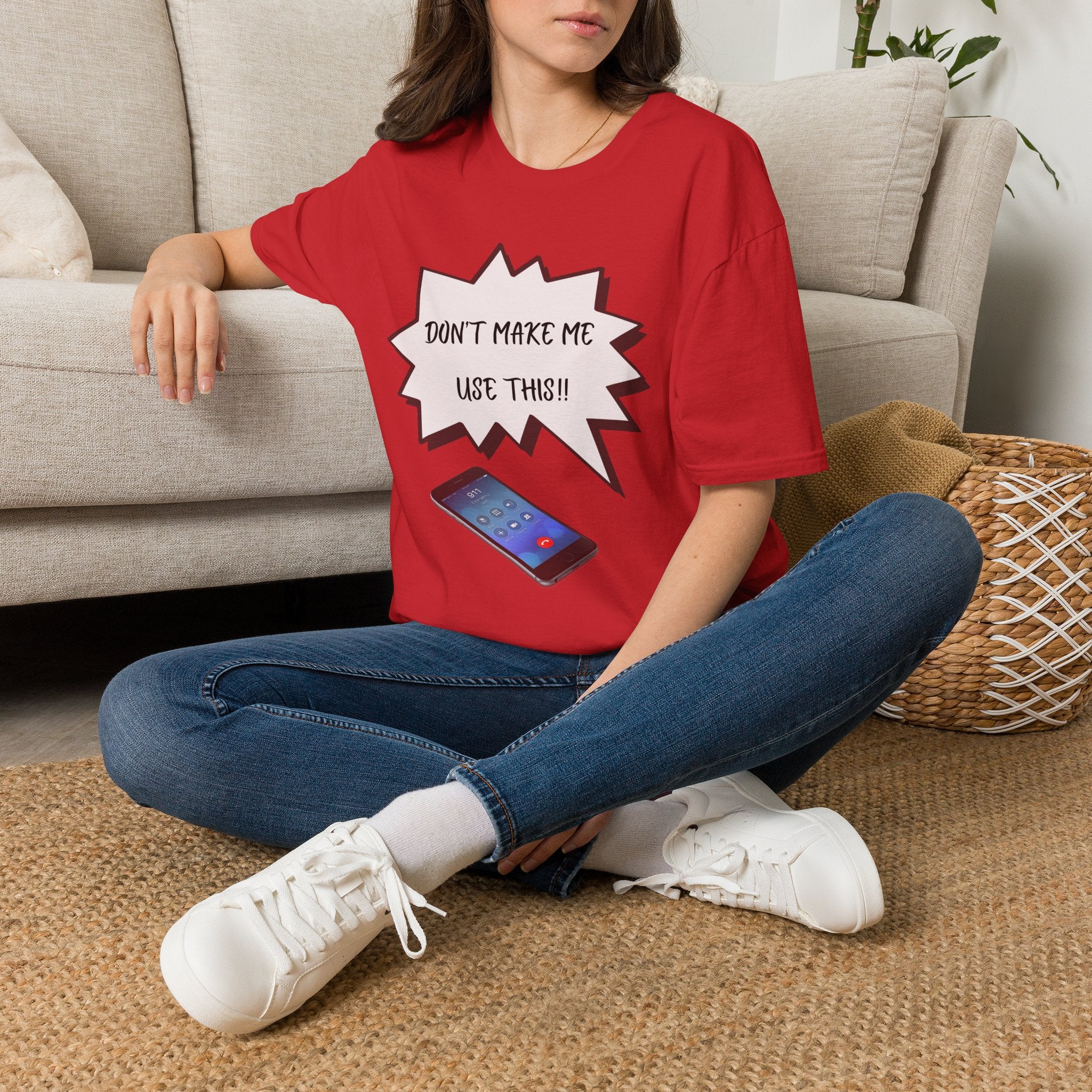 'Don't Make Me Use This!!' T-Shirt — Funny Phone  Tee
