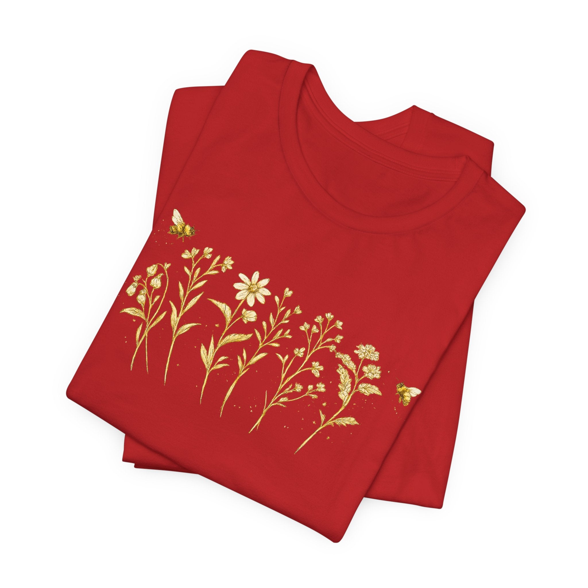 Gold Wildflower Graphic T-Shirt