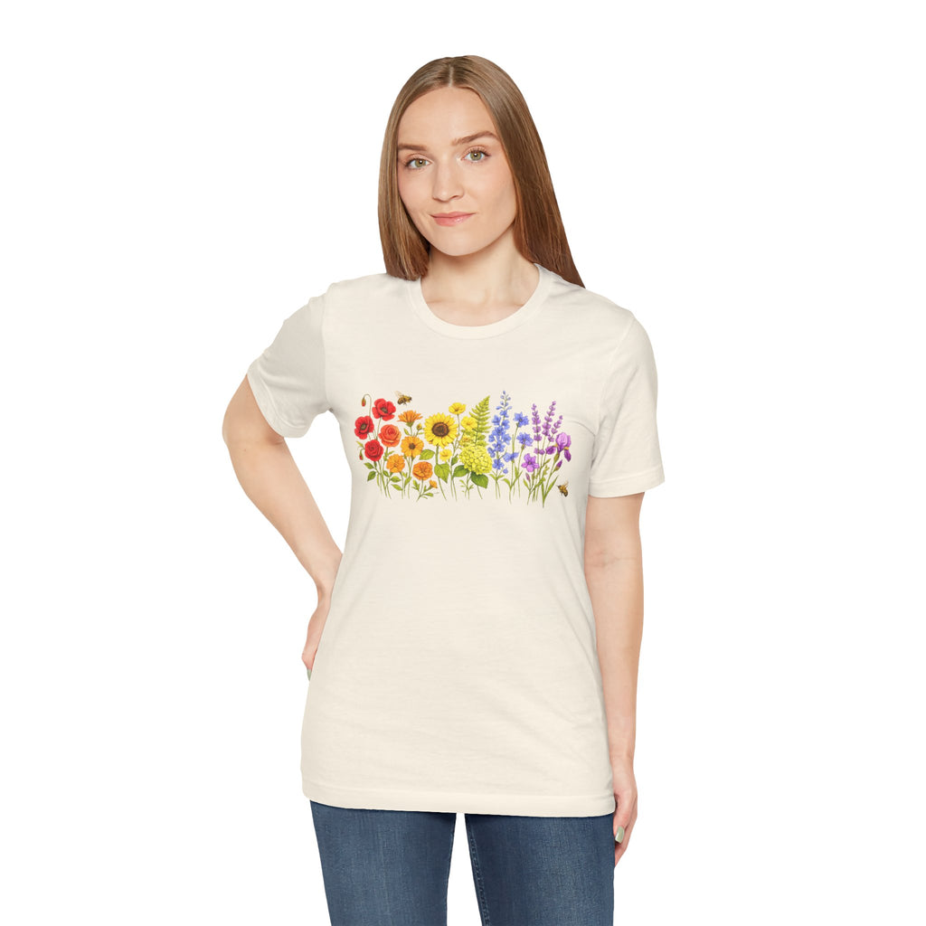 Wildflower Row Floral Garden Graphic T-Shirt