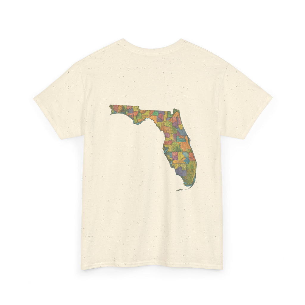 Florida Map Tee — “Don’t Ask, 100% Organic” Retro State Pride T-Shirt