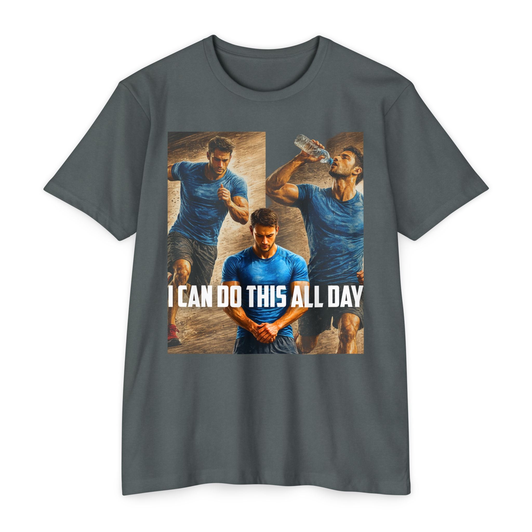 Motivational Workout T-Shirt — "I Can Do This All Day" Athletic Tee