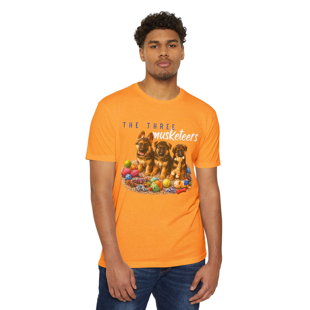 The Three Musketeers Puppy T-Shirt — Cute German Shepherds Easter Dog Tee