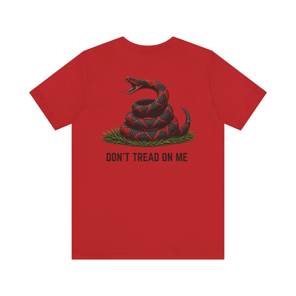 Don't Tread On Me Unisex Jersey Short Sleeve Tee Red and Black