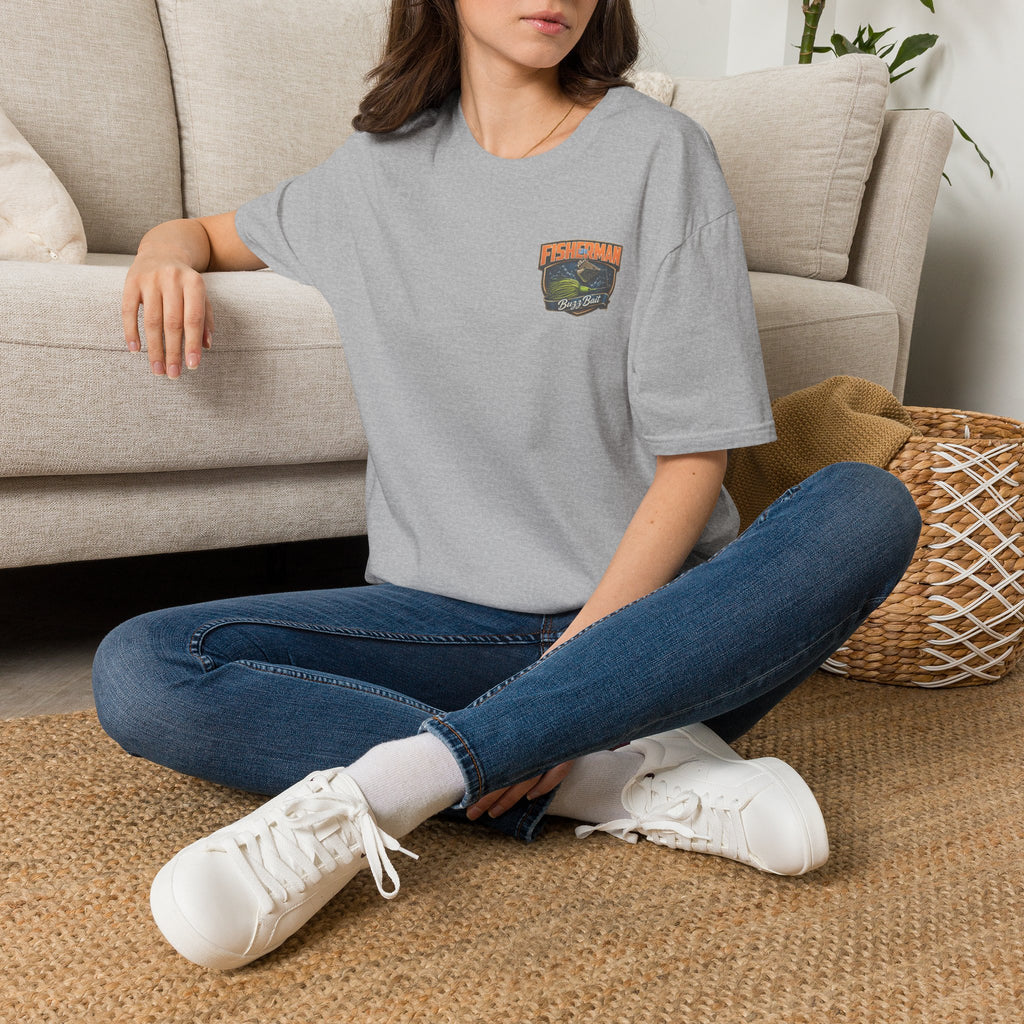 Fisherman Badge T-Shirt — Retro Bass Boat Fishing Tee