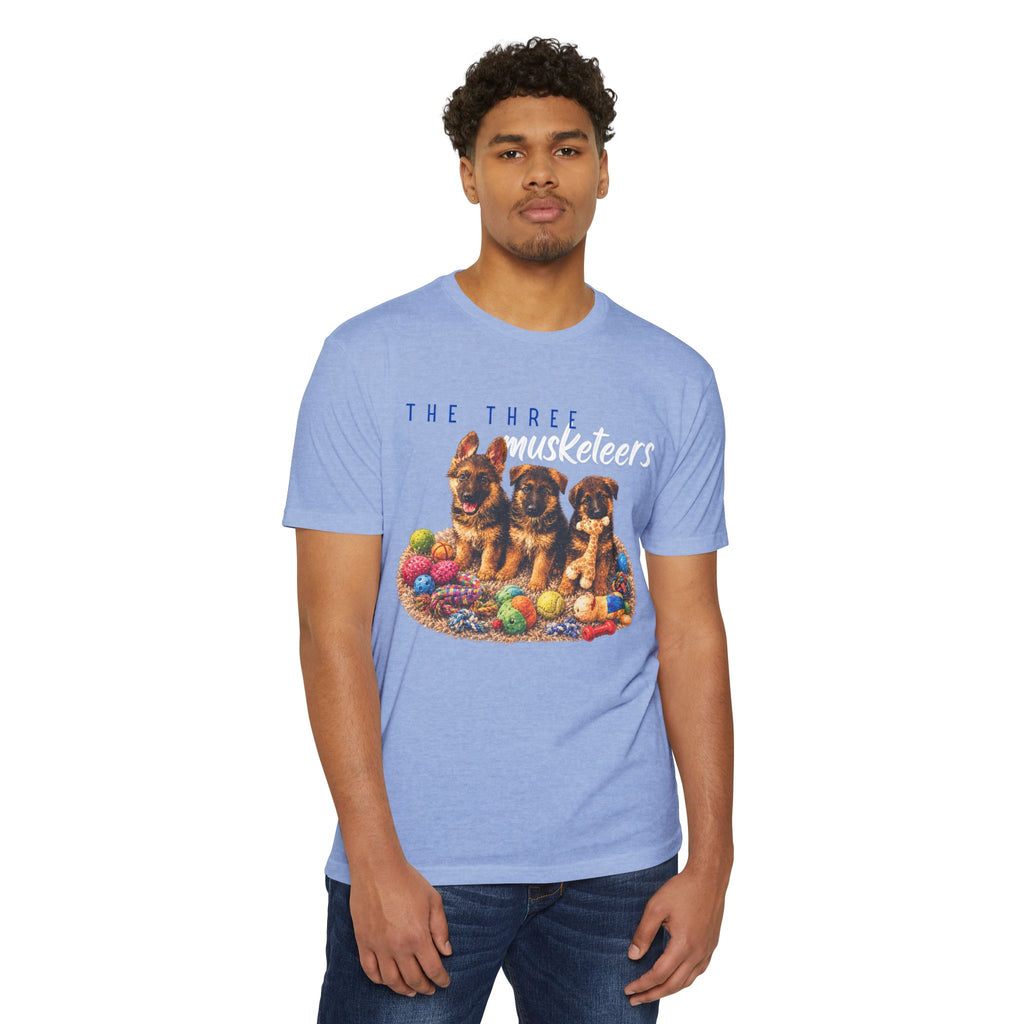 The Three Musketeers Puppy T-Shirt — Cute German Shepherds Easter Dog Tee