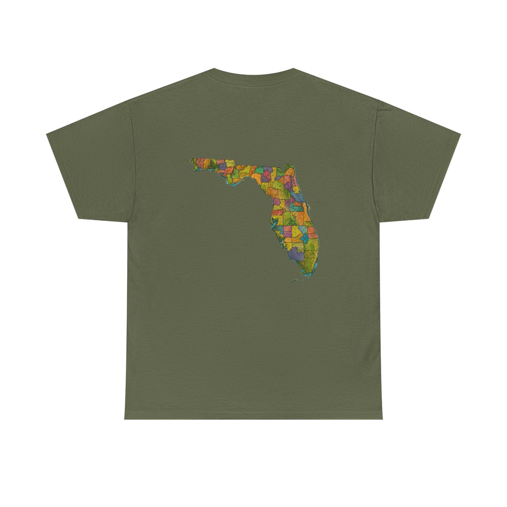 Florida Map Tee — “Don’t Ask, 100% Organic” Retro State Pride T-Shirt